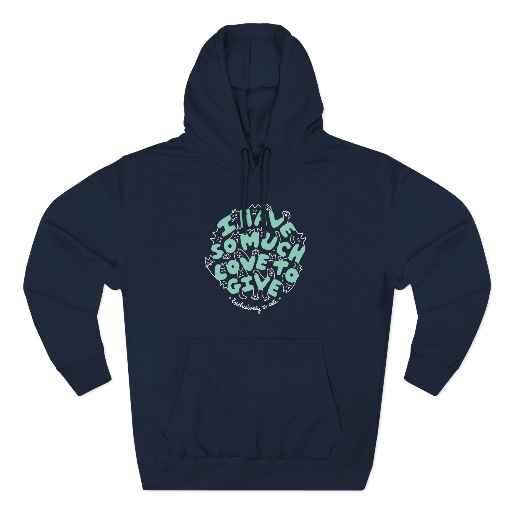 Dropout Exclusively To Cats Three-Panel Fleece Hoodie - Image 9