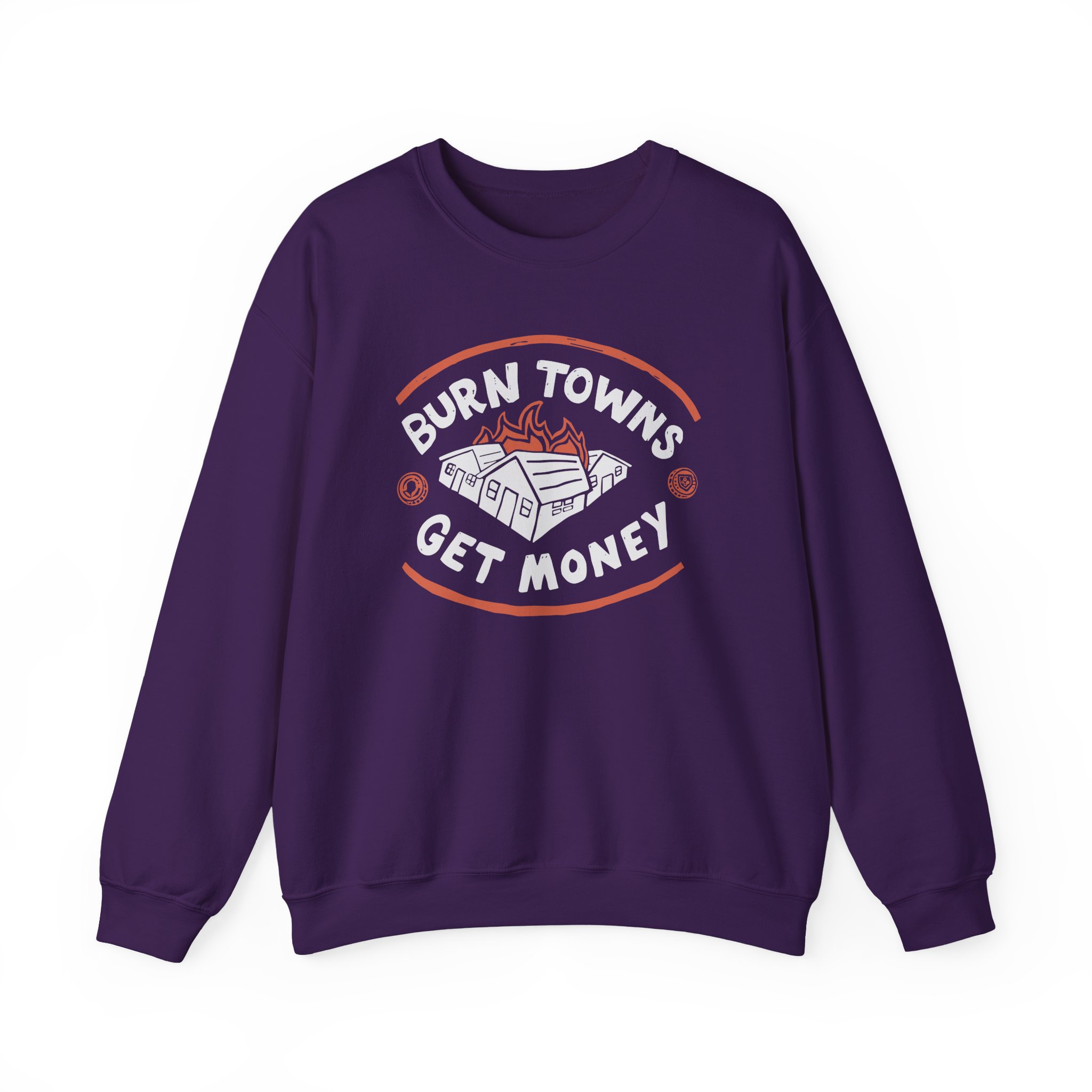 Dropout Burn Towns Get Money Unisex Heavy Blend™ Crewneck Sweatshirt - Image 11