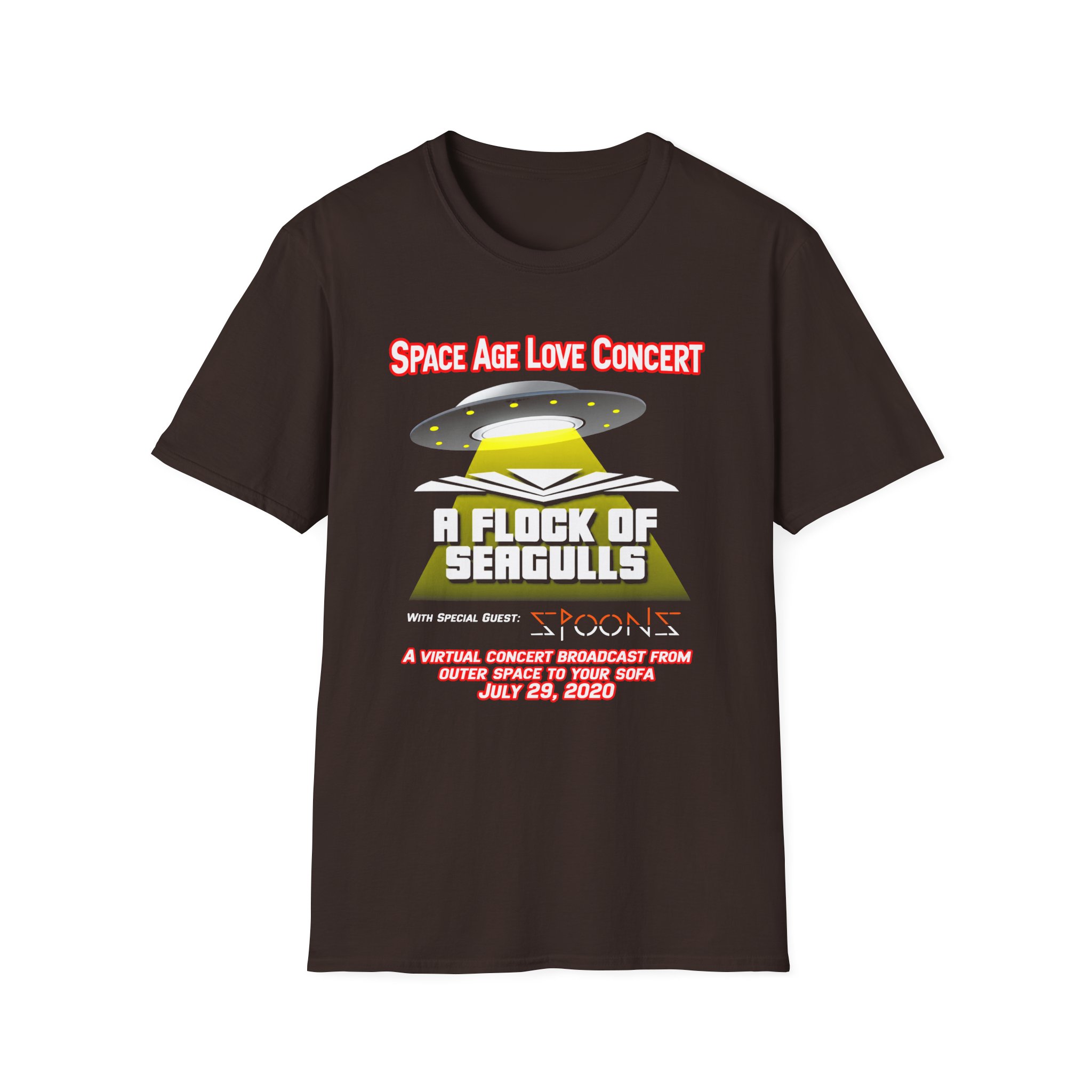 A Flock of Seagulls Space Age Love Concert Unisex Softstyle T-Shirt - Image 3