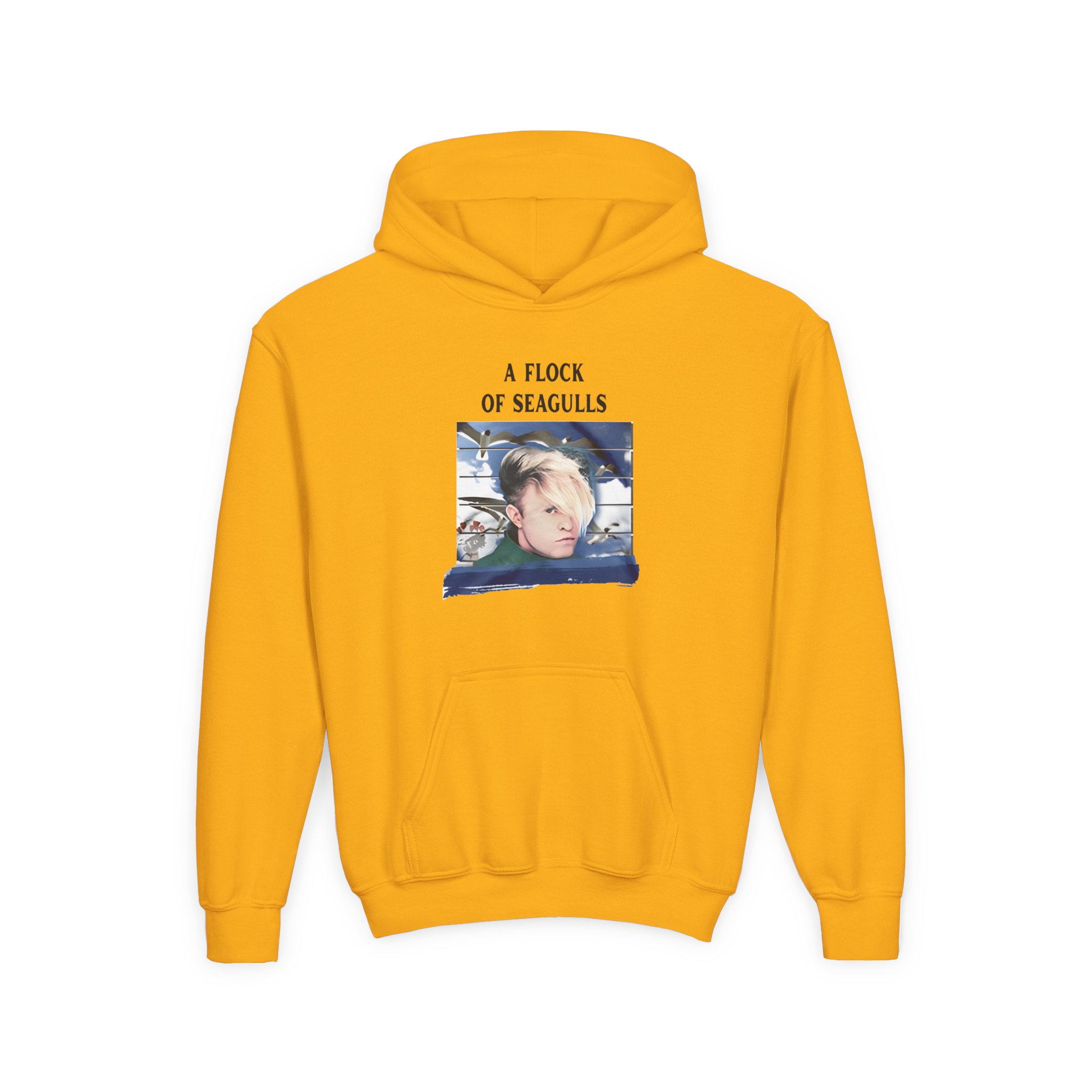A Flock of Seagulls Birds in Flight Youth Heavy Blend Hooded Sweatshirt - Image 5