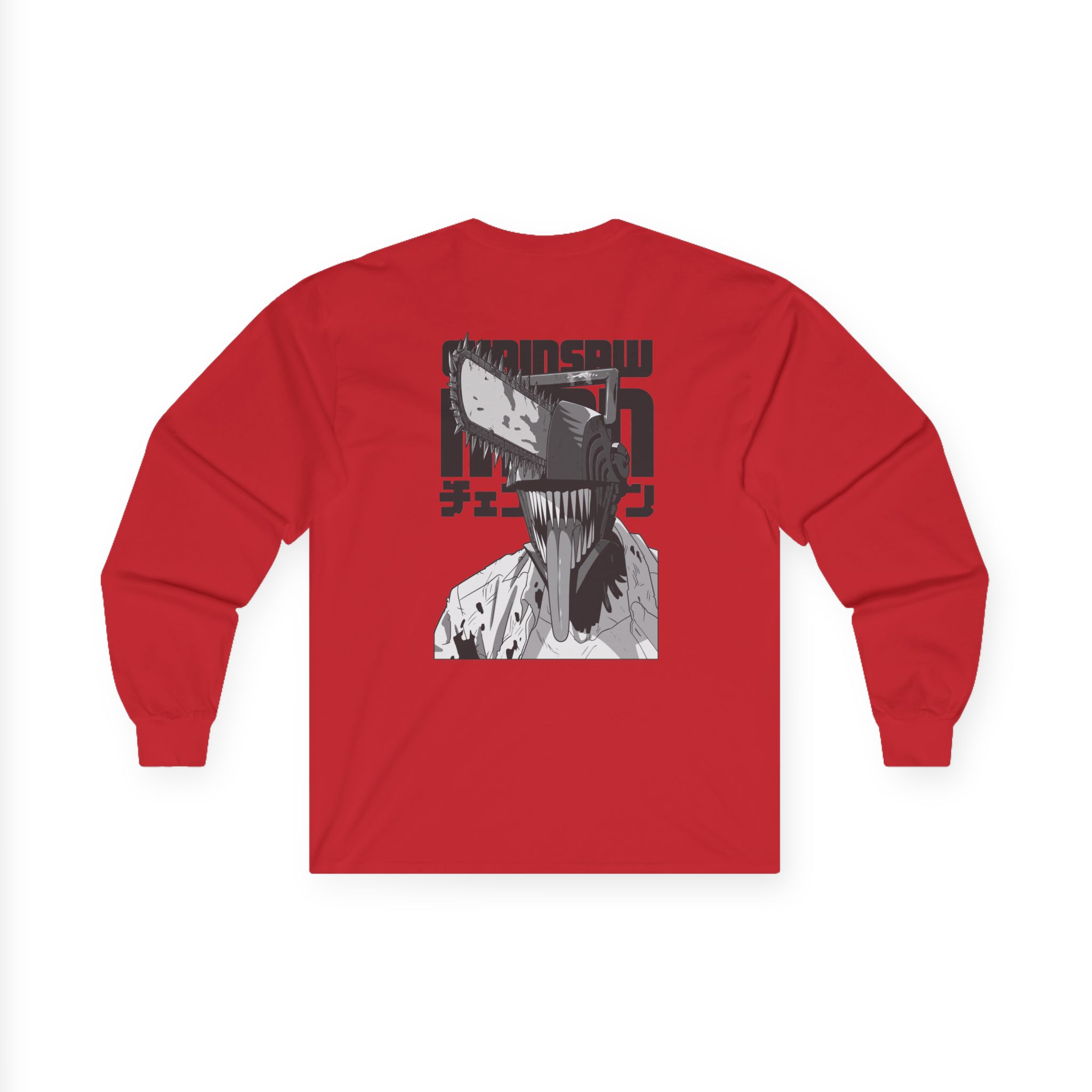 Chainsaw Man Bordeaux Smile Unisex Ultra Cotton Long Sleeve Tee - Image 2