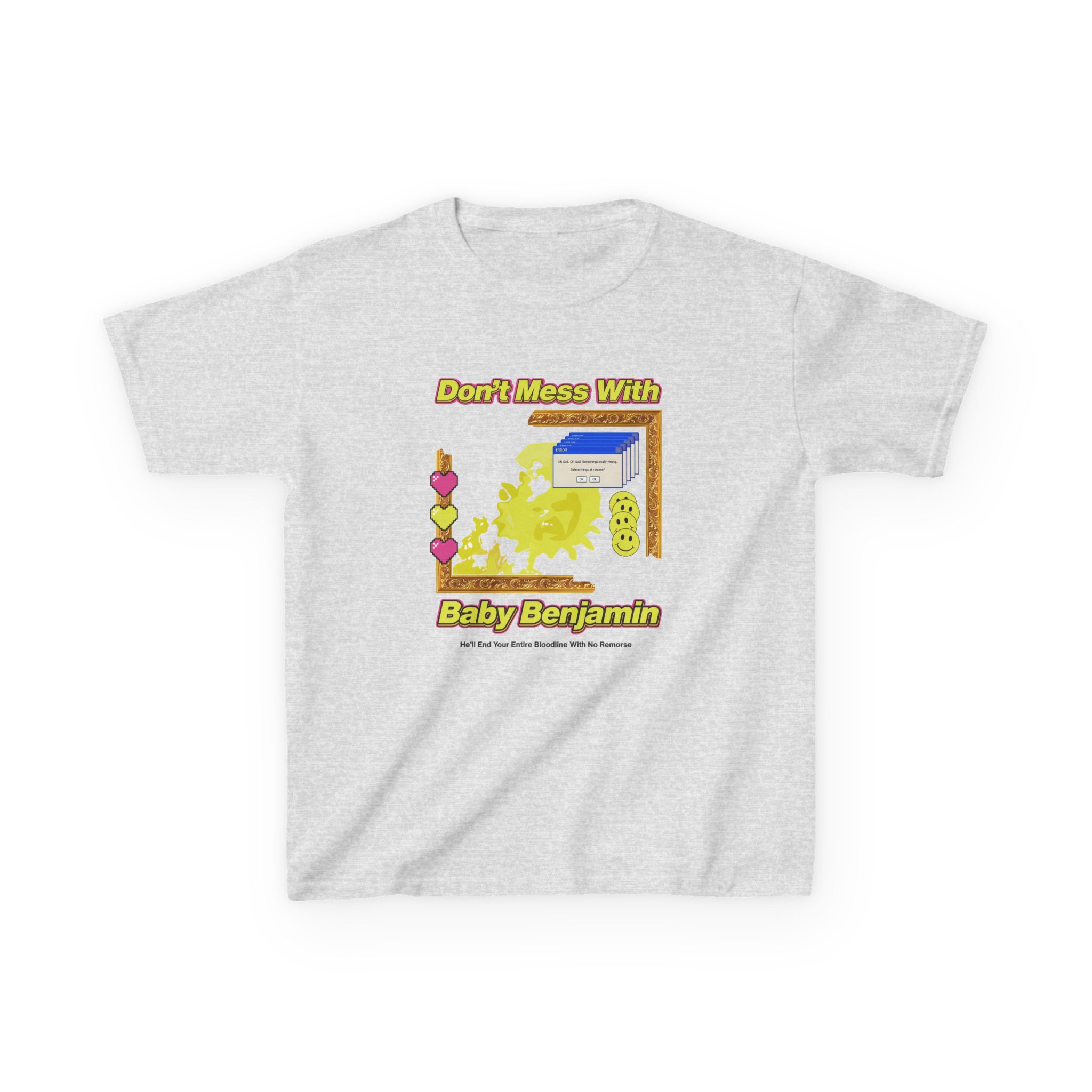 Garrett Watts Don't Mess With Baby Benjamin Kids Heavy Cotton™ Tee - Image 5