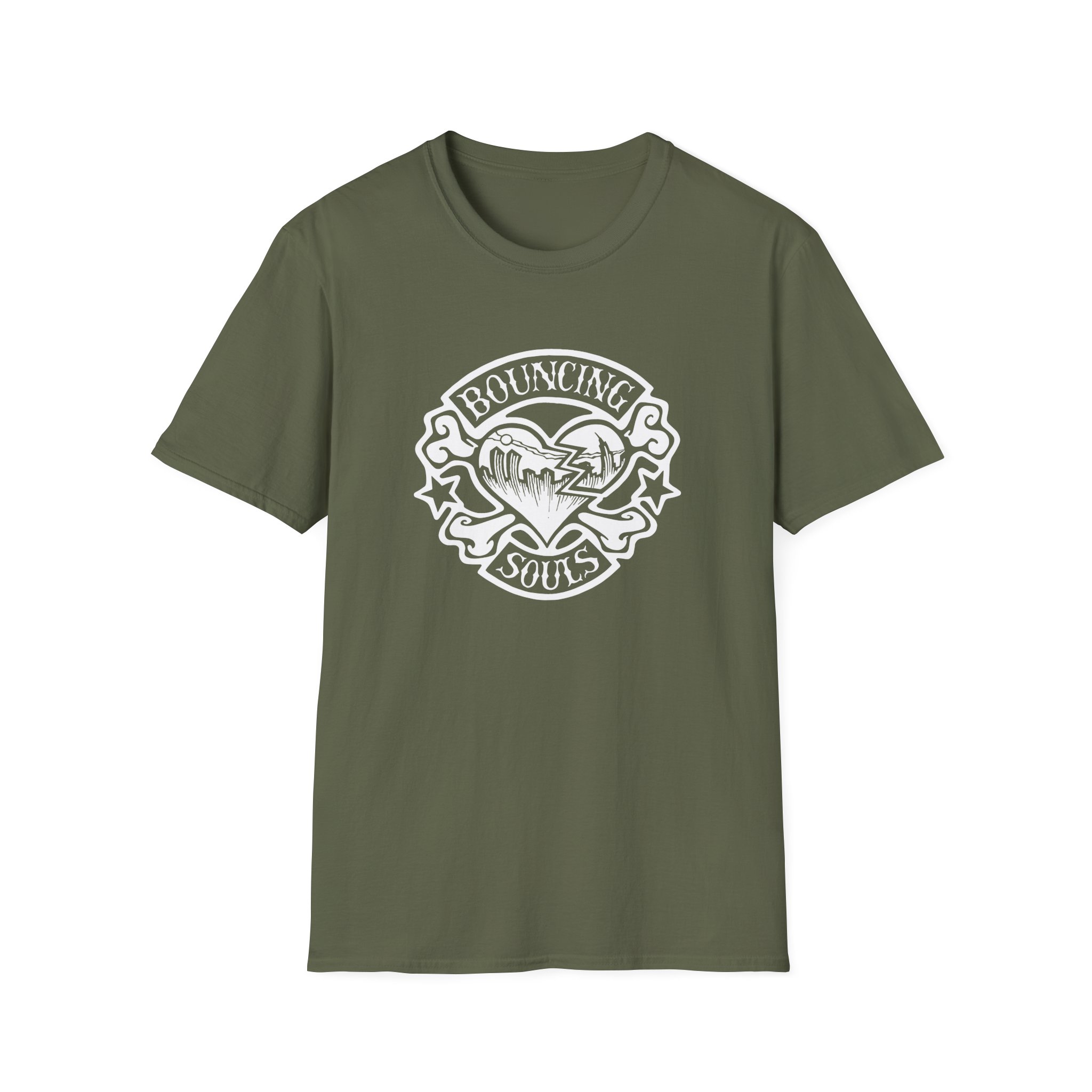 Cold Cuts the Bouncing Souls Rocker Heart Unisex Softstyle T-Shirt - Image 7