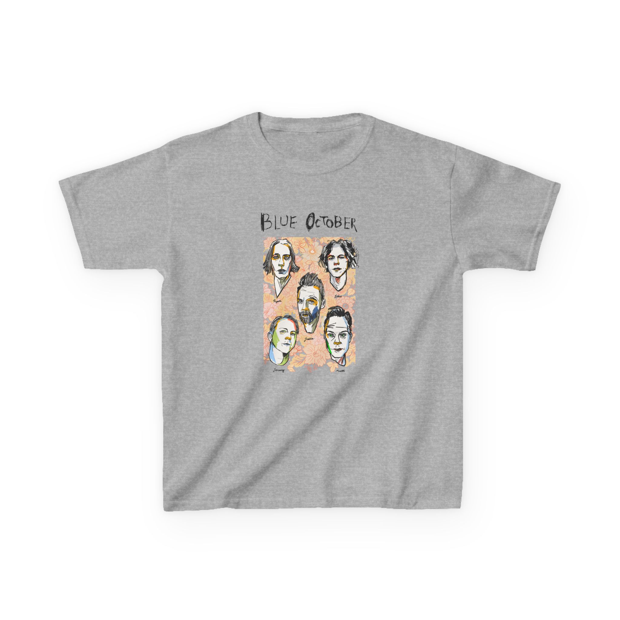 Blue October Caricature Kids Heavy Cotton™ Tee - Image 7