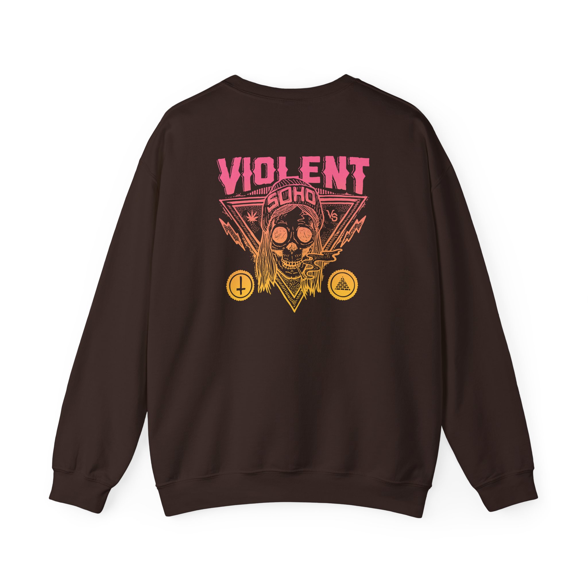 Violent Soho Blazin' Skull Gradient Unisex Heavy Blend™ Crewneck Sweatshirt - Image 6