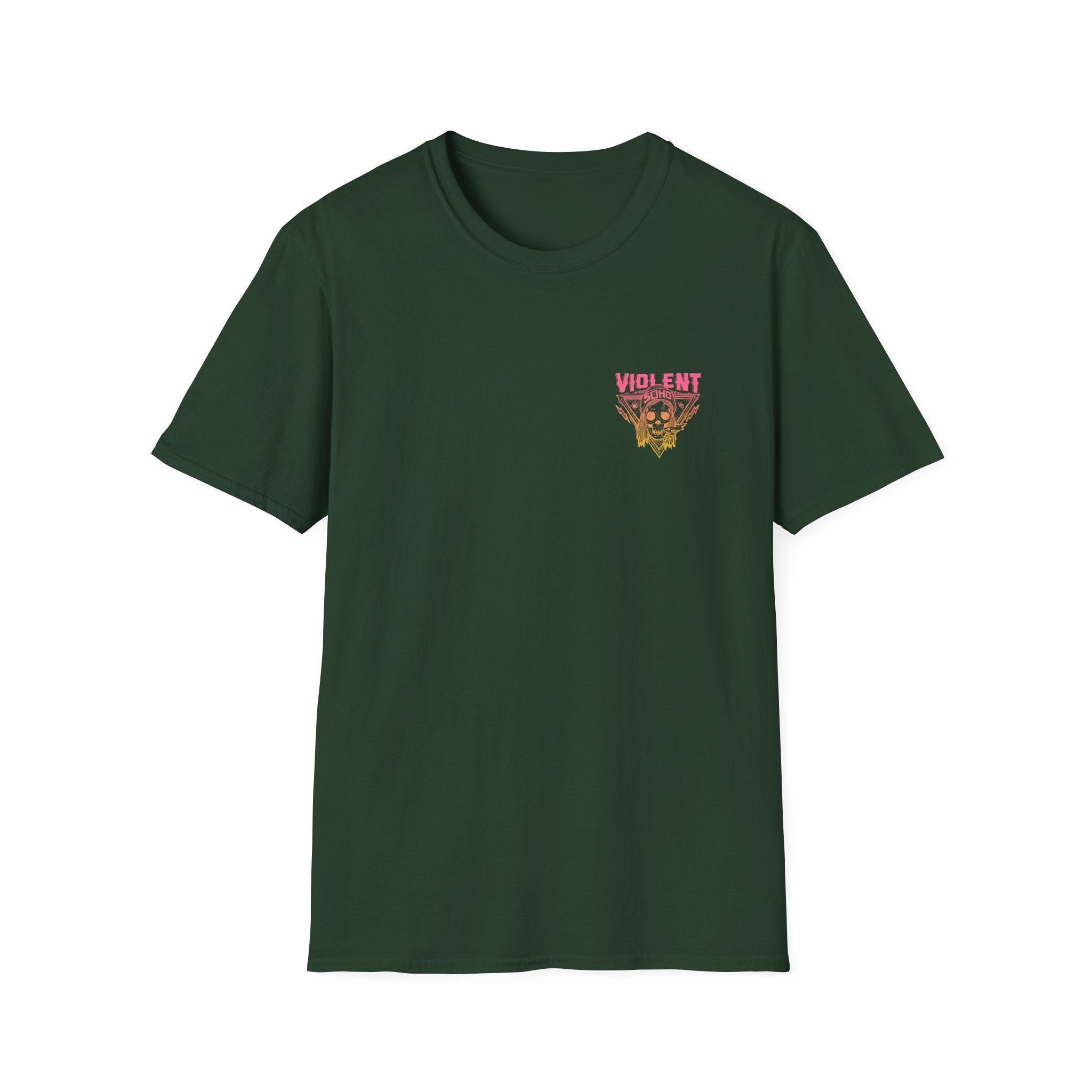 Violent Soho Blazin' Skull Gradient Unisex Softstyle T-Shirt - Image 5