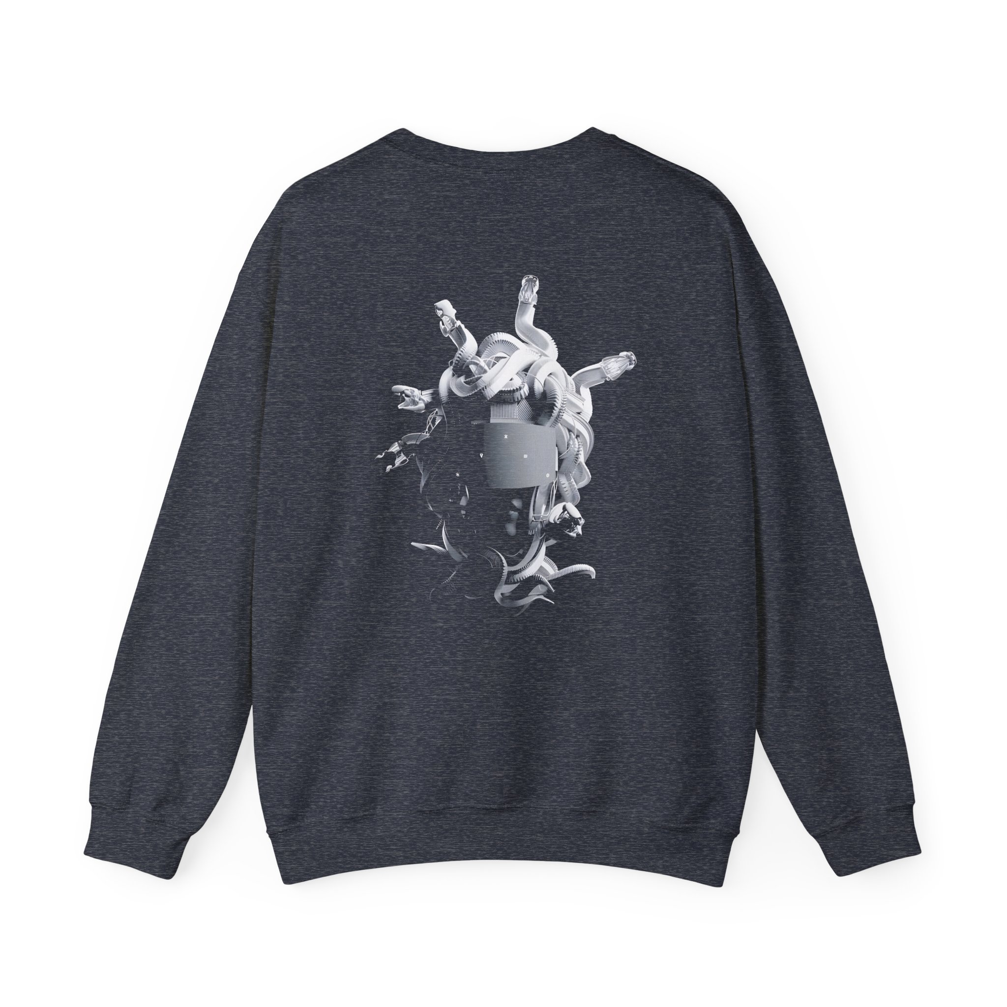 Meduza Greyscale Head Unisex Heavy Blend™ Crewneck Sweatshirt - Image 10