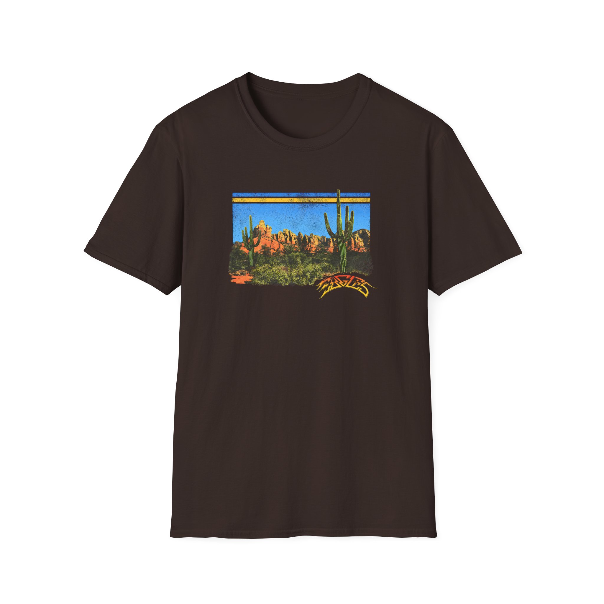 The Eagles Peaceful Easy Feeling Desert Unisex Softstyle T-Shirt - Image 5