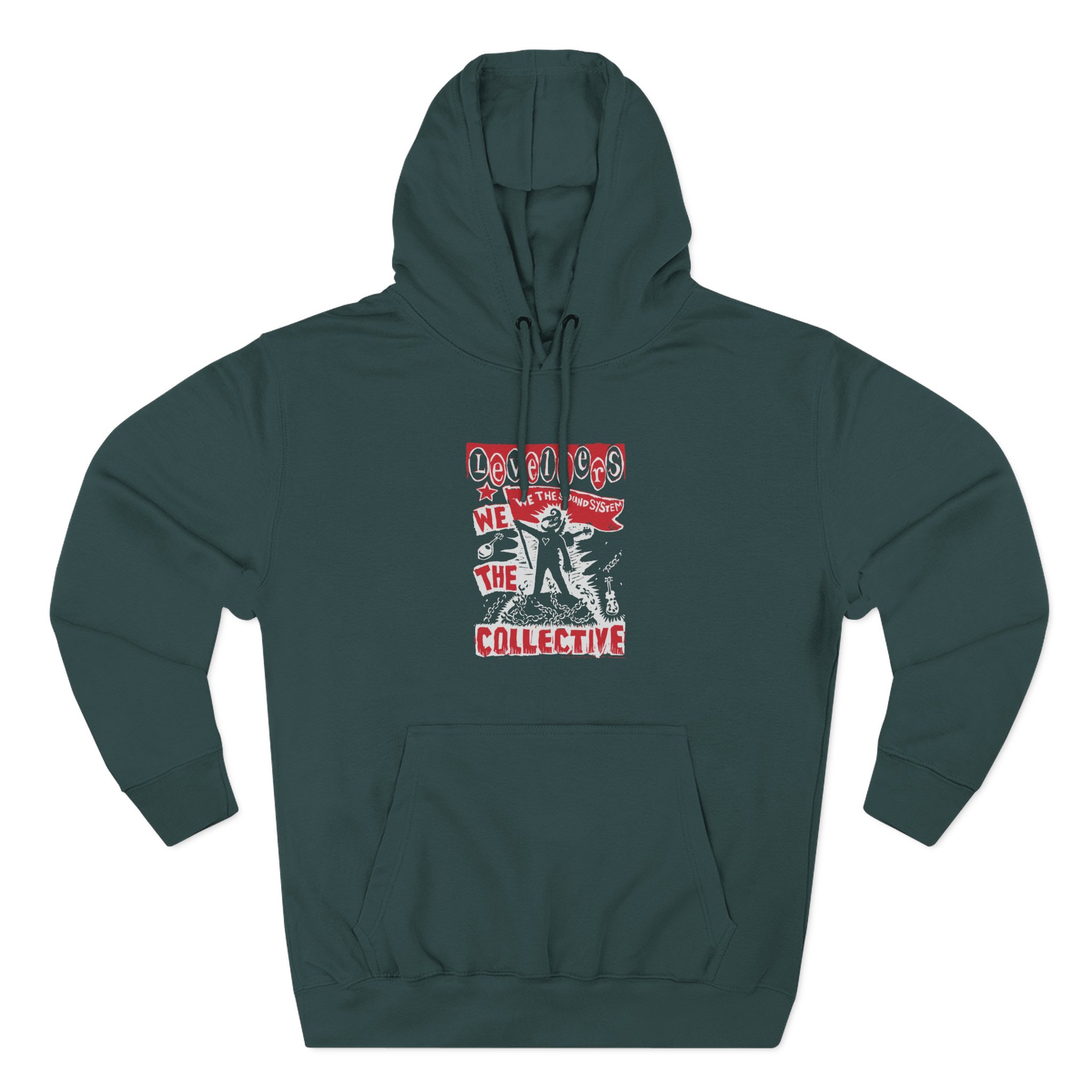 Levellers 2025 March We the Collective Tour Three-Panel Fleece Hoodie - Image 5