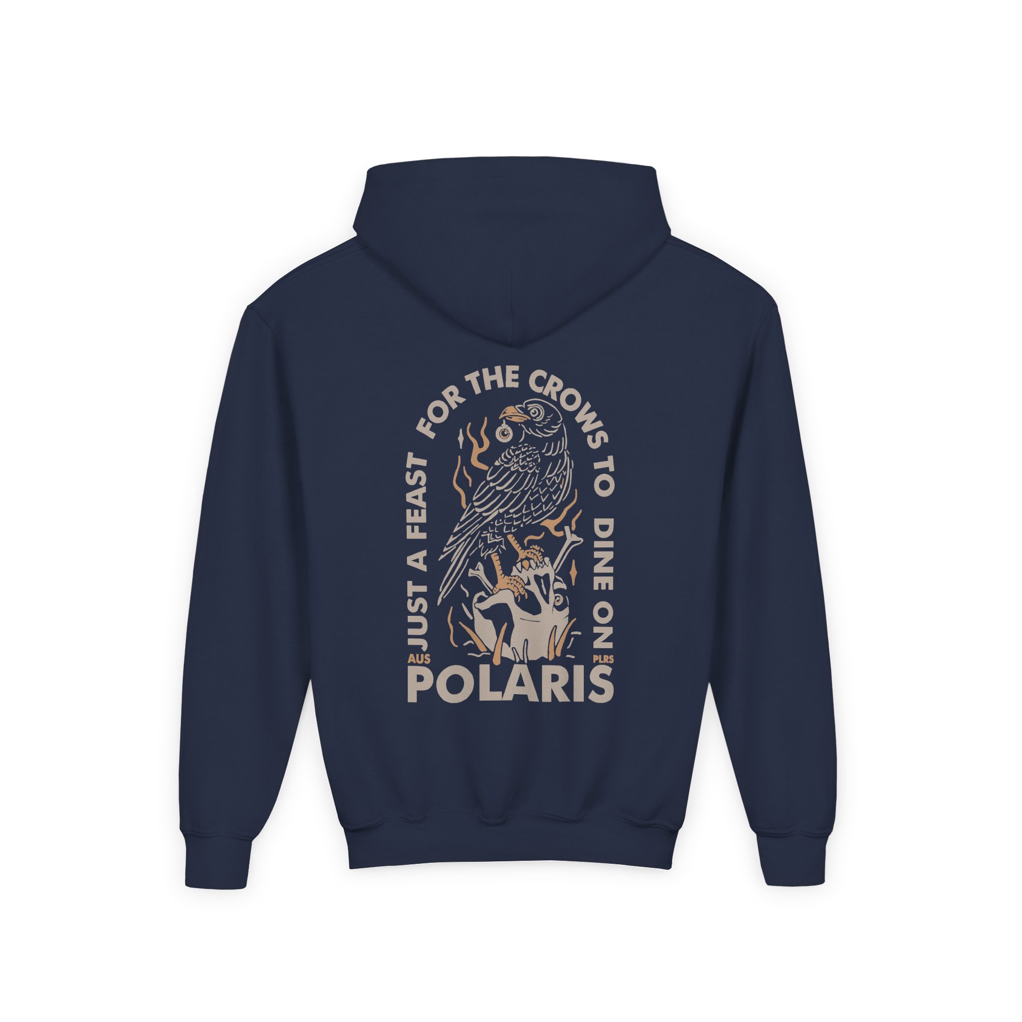 Polaris Crows Youth Heavy Blend Hooded Sweatshirt - Image 6
