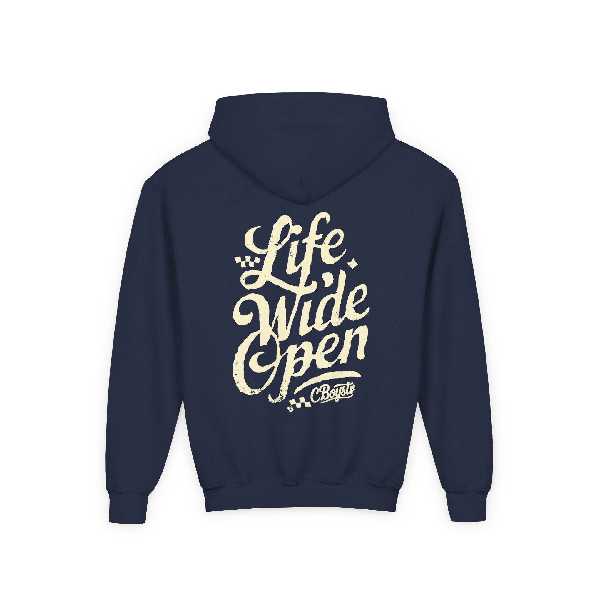 Cboystv Tan Script Youth Heavy Blend Hooded Sweatshirt - Image 12