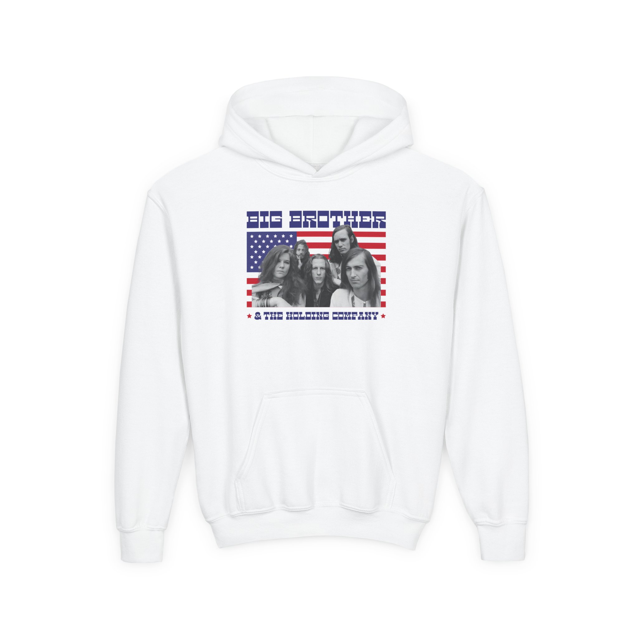 Janis Joplin Big Brother & the Holding Company Youth Heavy Blend Hooded Sweatshirt