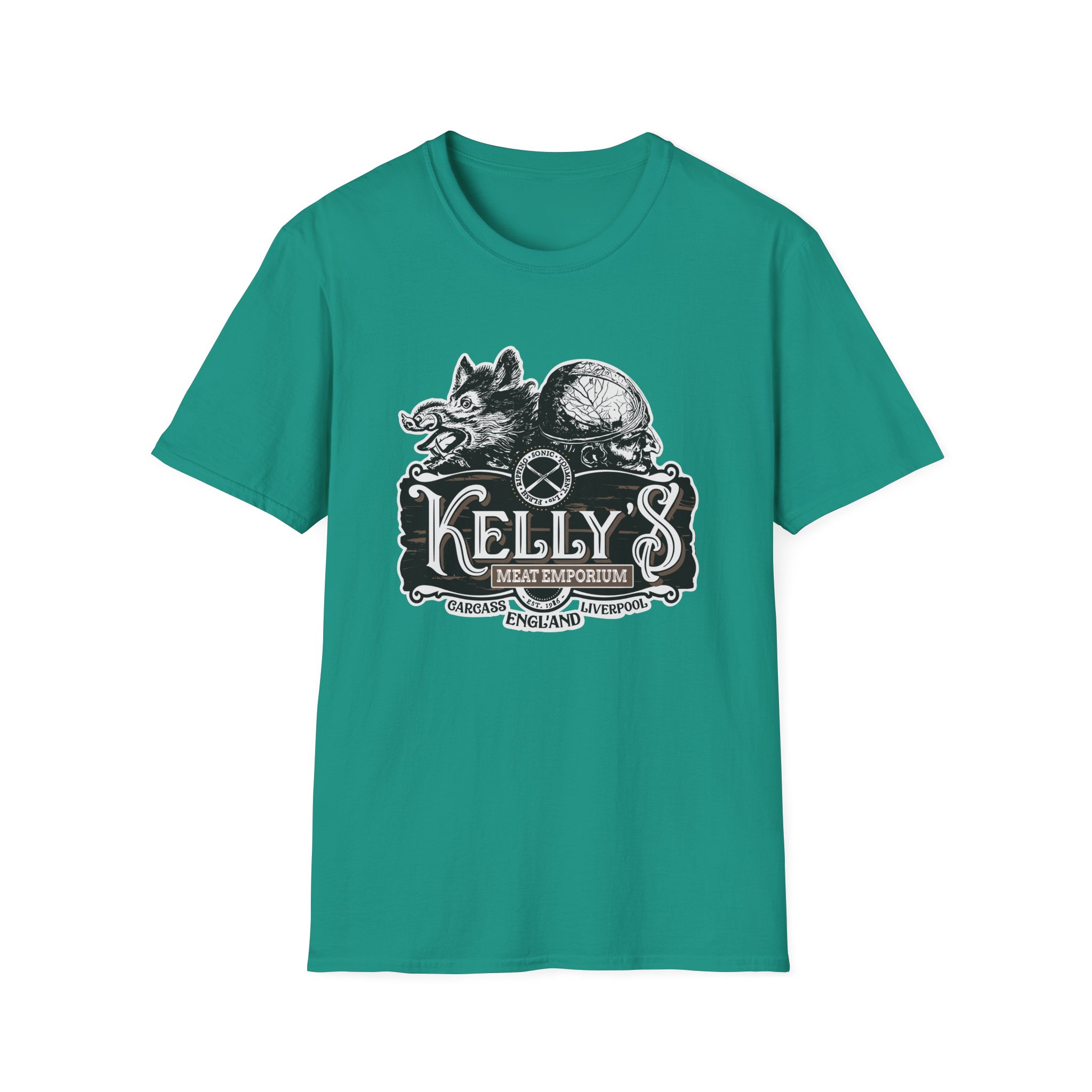 Carcass Kelly's Meat Emporium Unisex Softstyle T-Shirt - Image 29