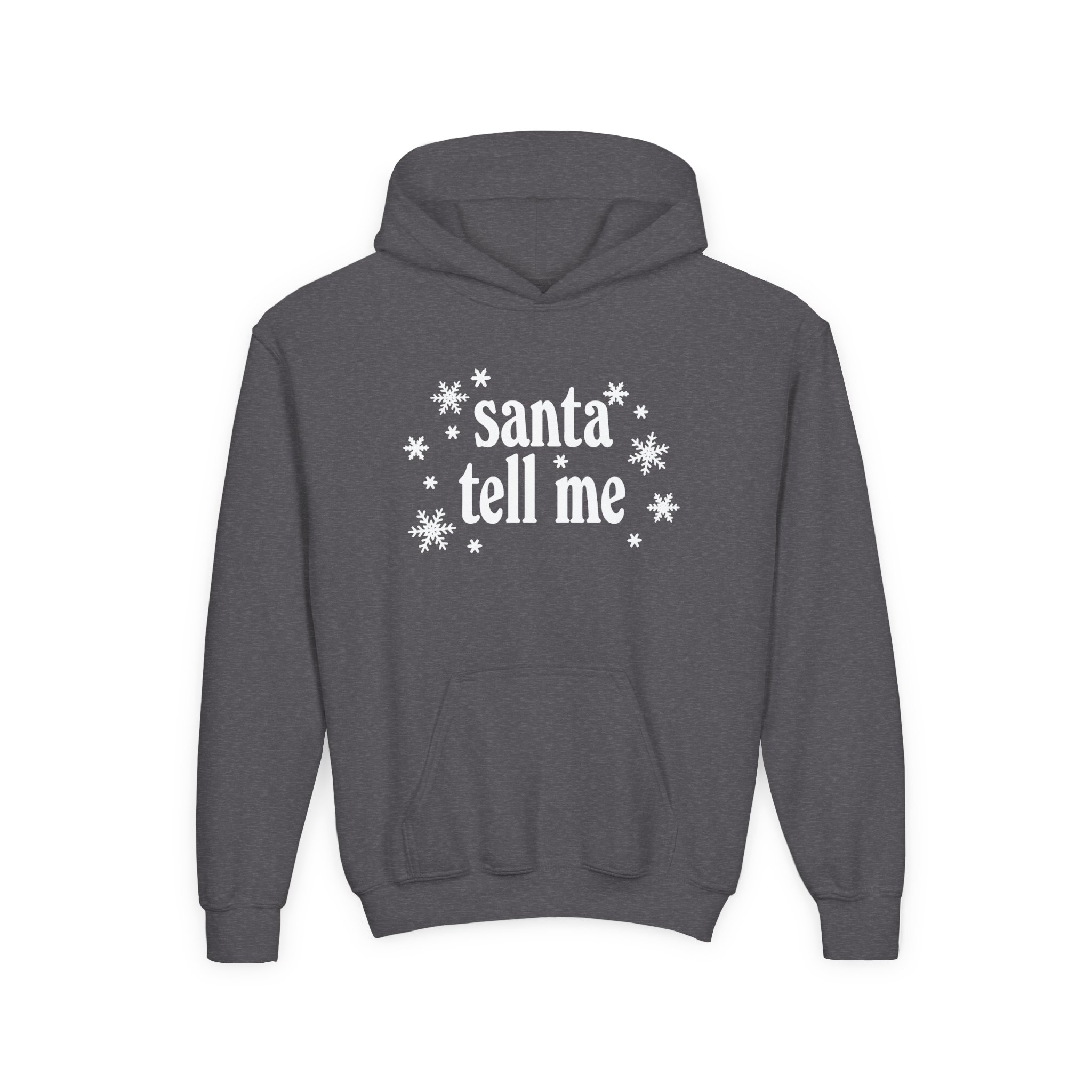 AG Santa Tell Me Youth Heavy Blend Hooded Sweatshirt - Image 7