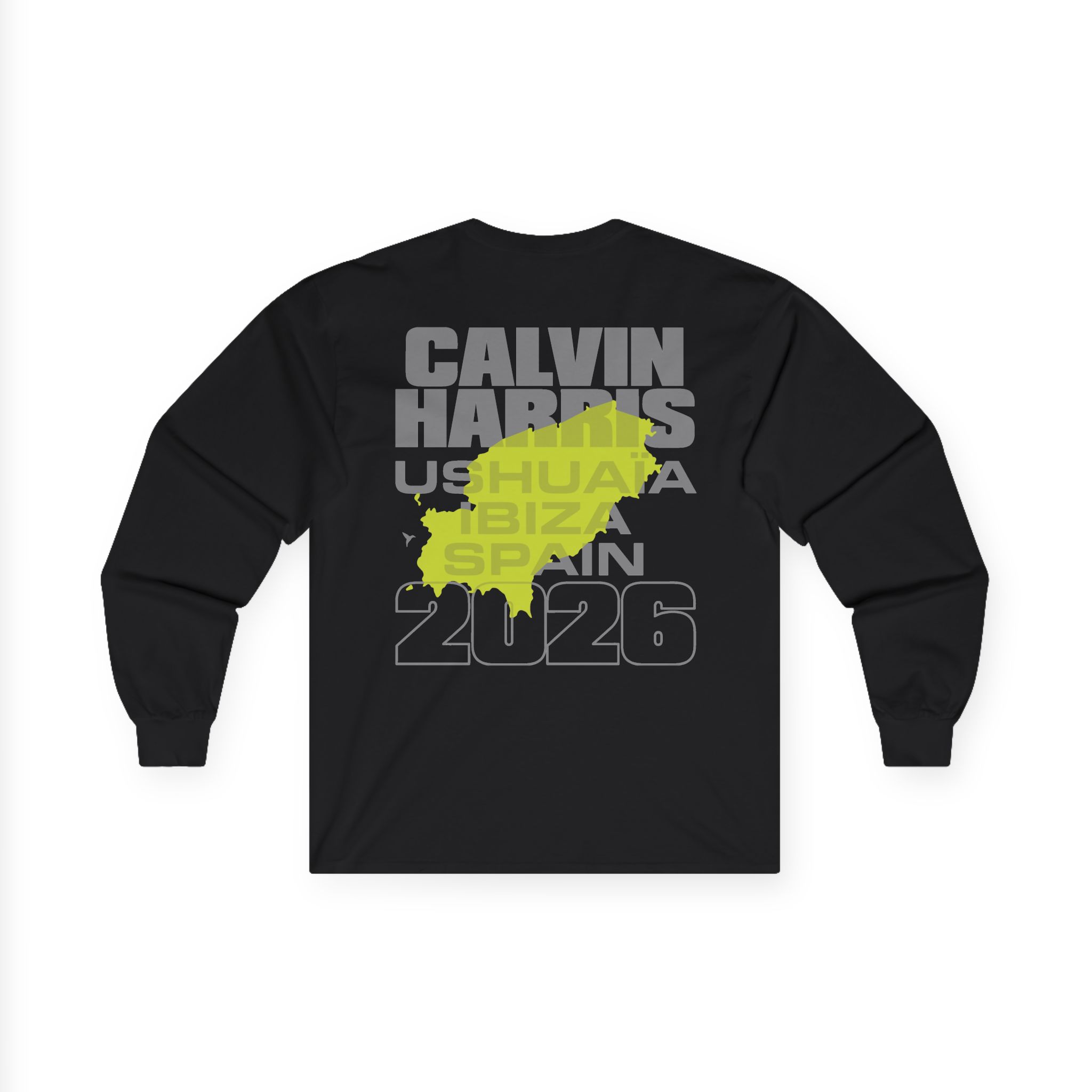 Calvin Harris Ibiza Text Unisex Ultra Cotton Long Sleeve Tee - Image 2