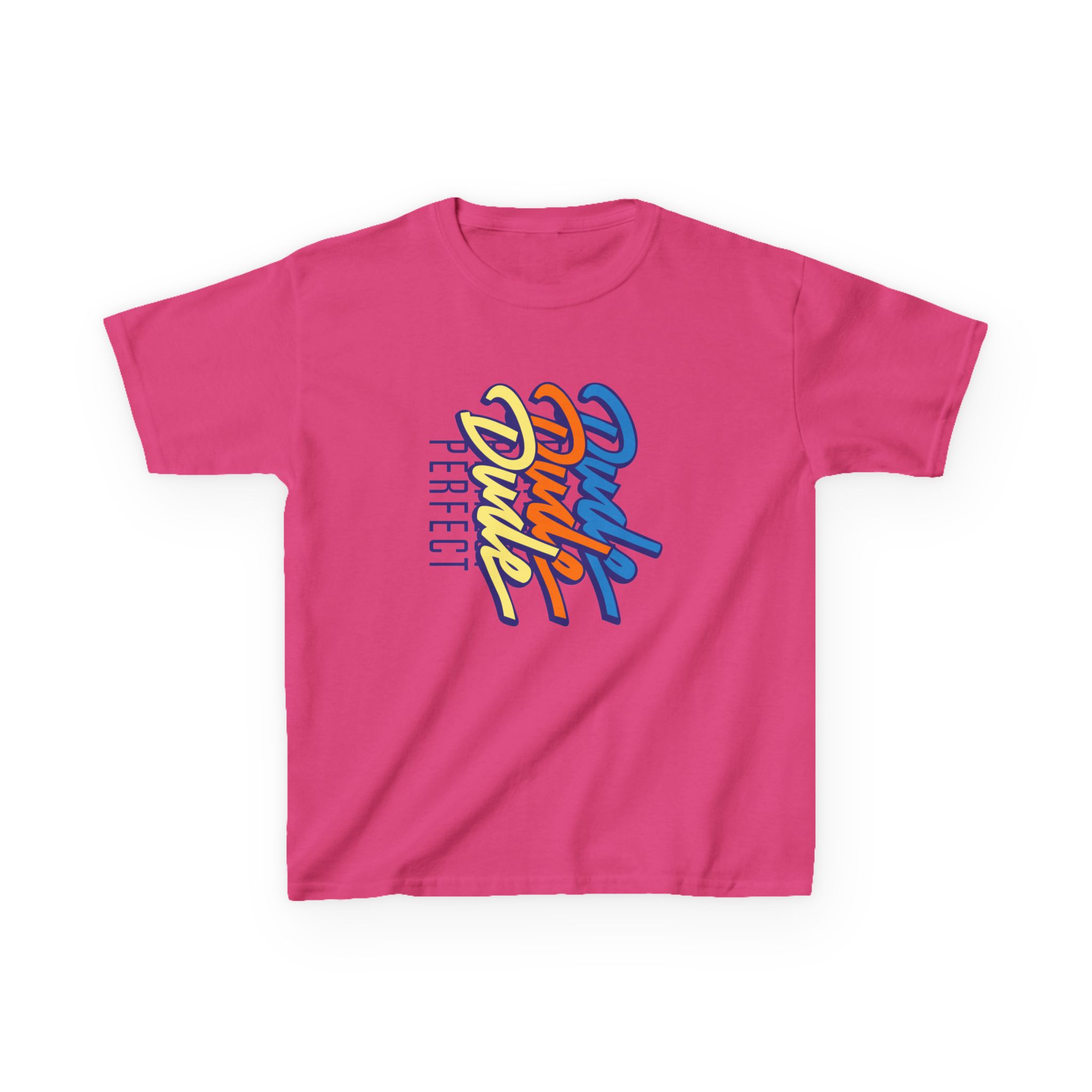 Dude Perfect Stacked Script Kids Heavy Cotton™ Tee - Image 15