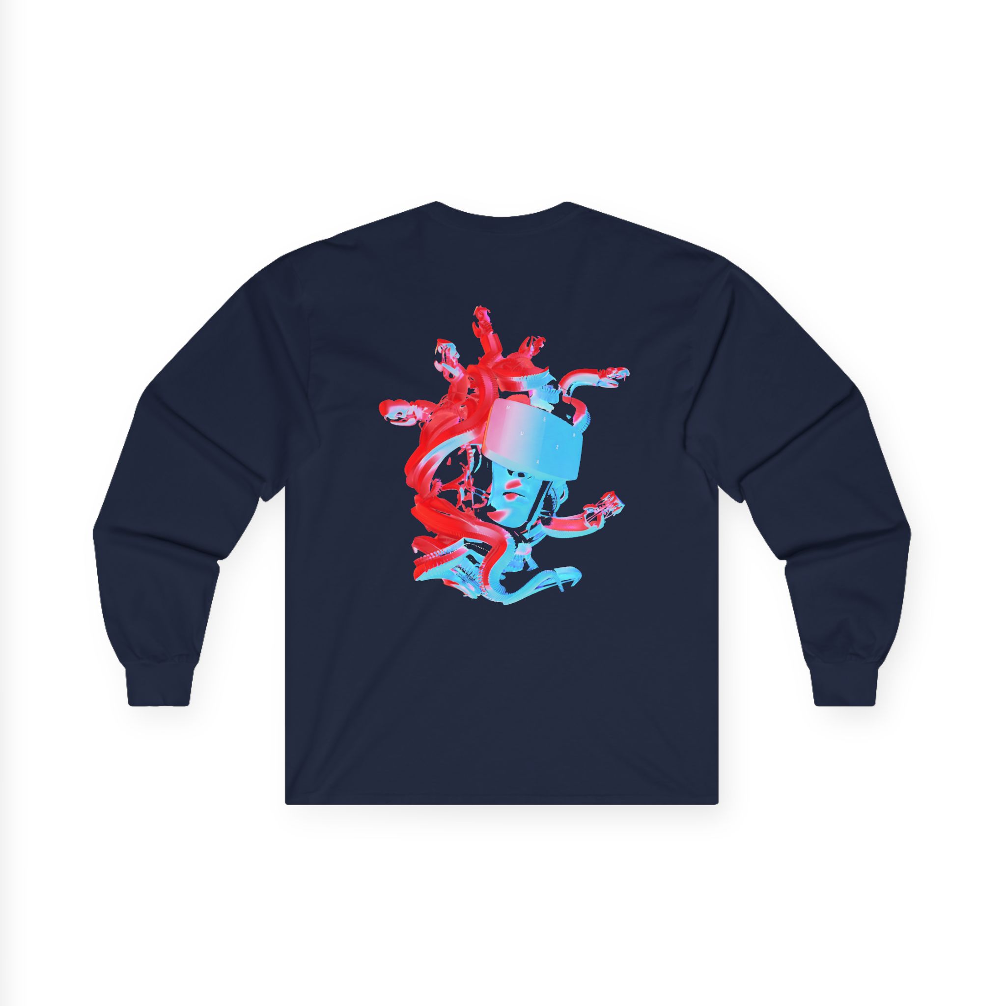 Meduza Multicolour Head Unisex Ultra Cotton Long Sleeve Tee - Image 10