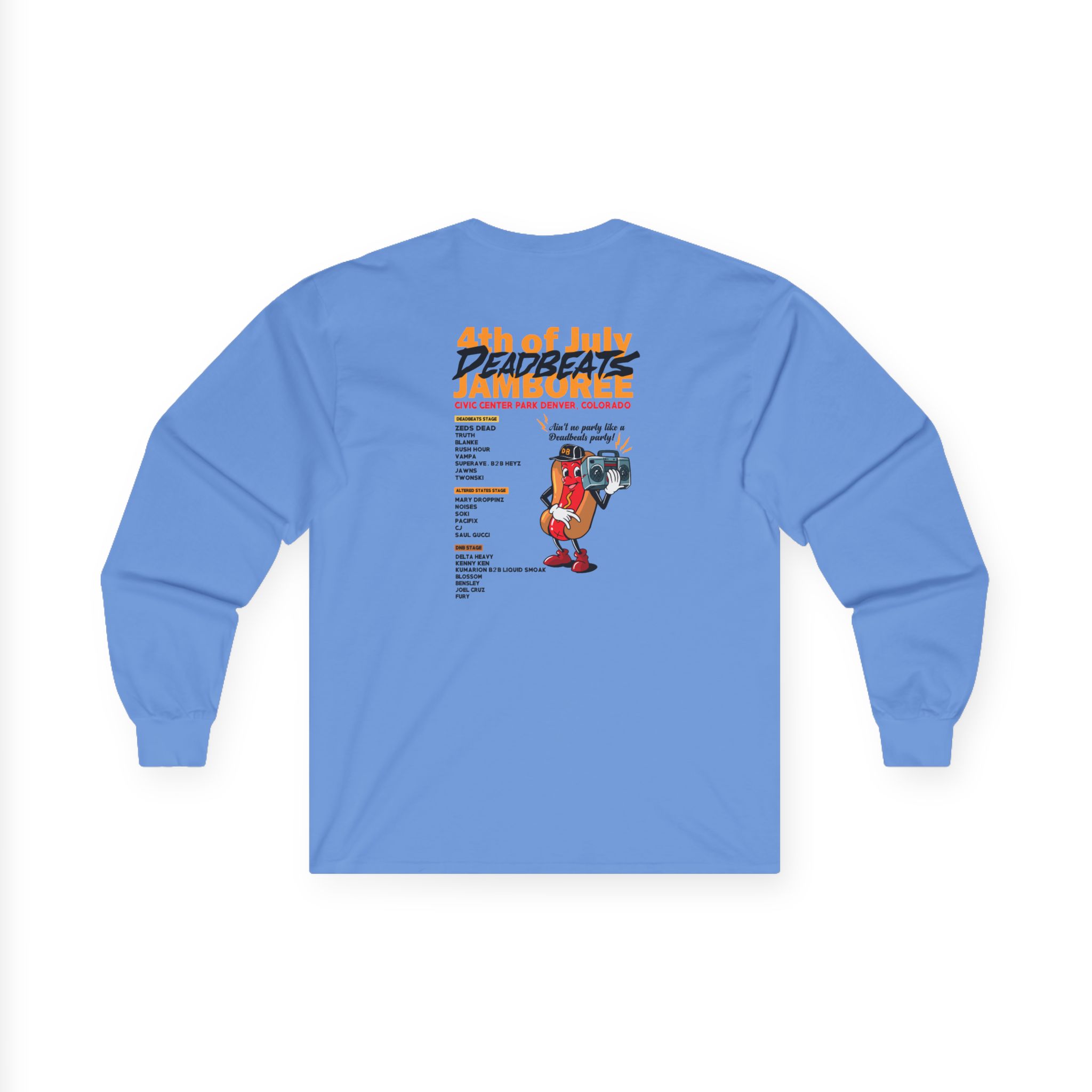 Deadbeats Jamboree Hot Dog Unisex Ultra Cotton Long Sleeve Tee - Image 8