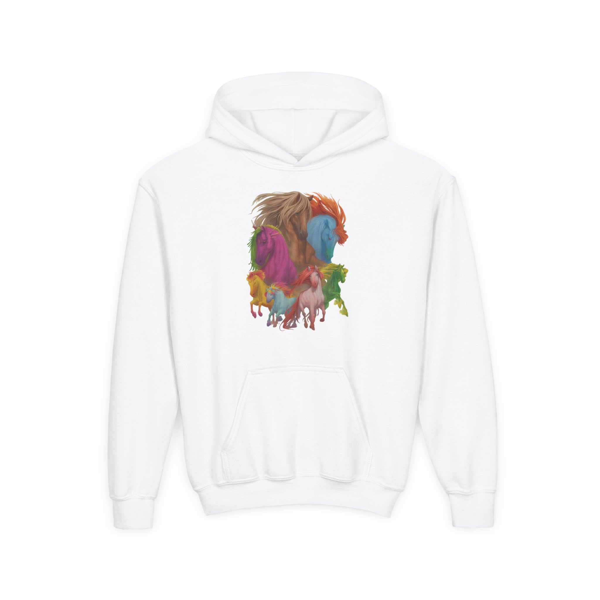 Dropout Dimension 20 The Seven Magic Horse Youth Heavy Blend Hooded Sweatshirt - Image 3