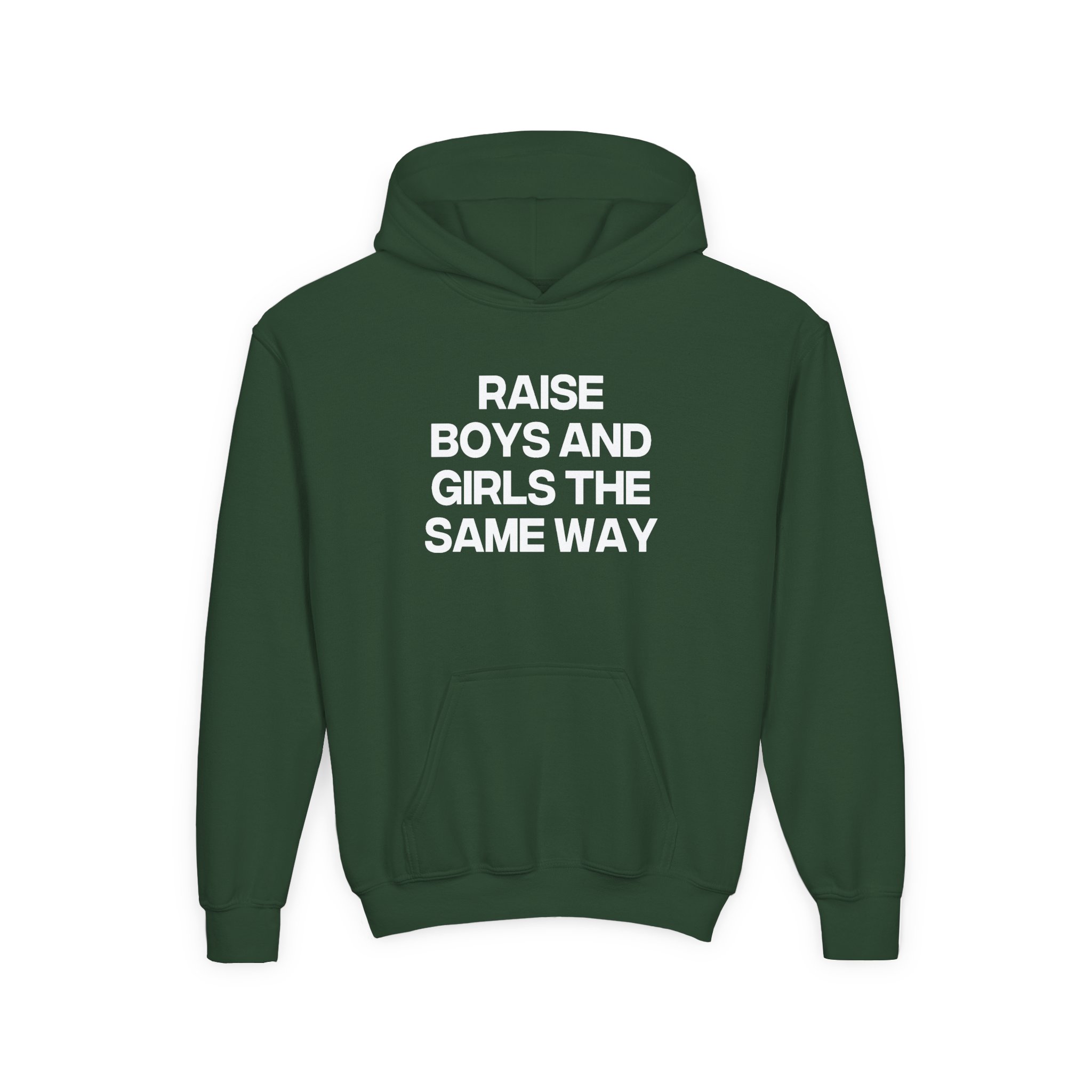 Jenny Holzer Raise the Same Way Youth Heavy Blend Hooded Sweatshirt - Image 5