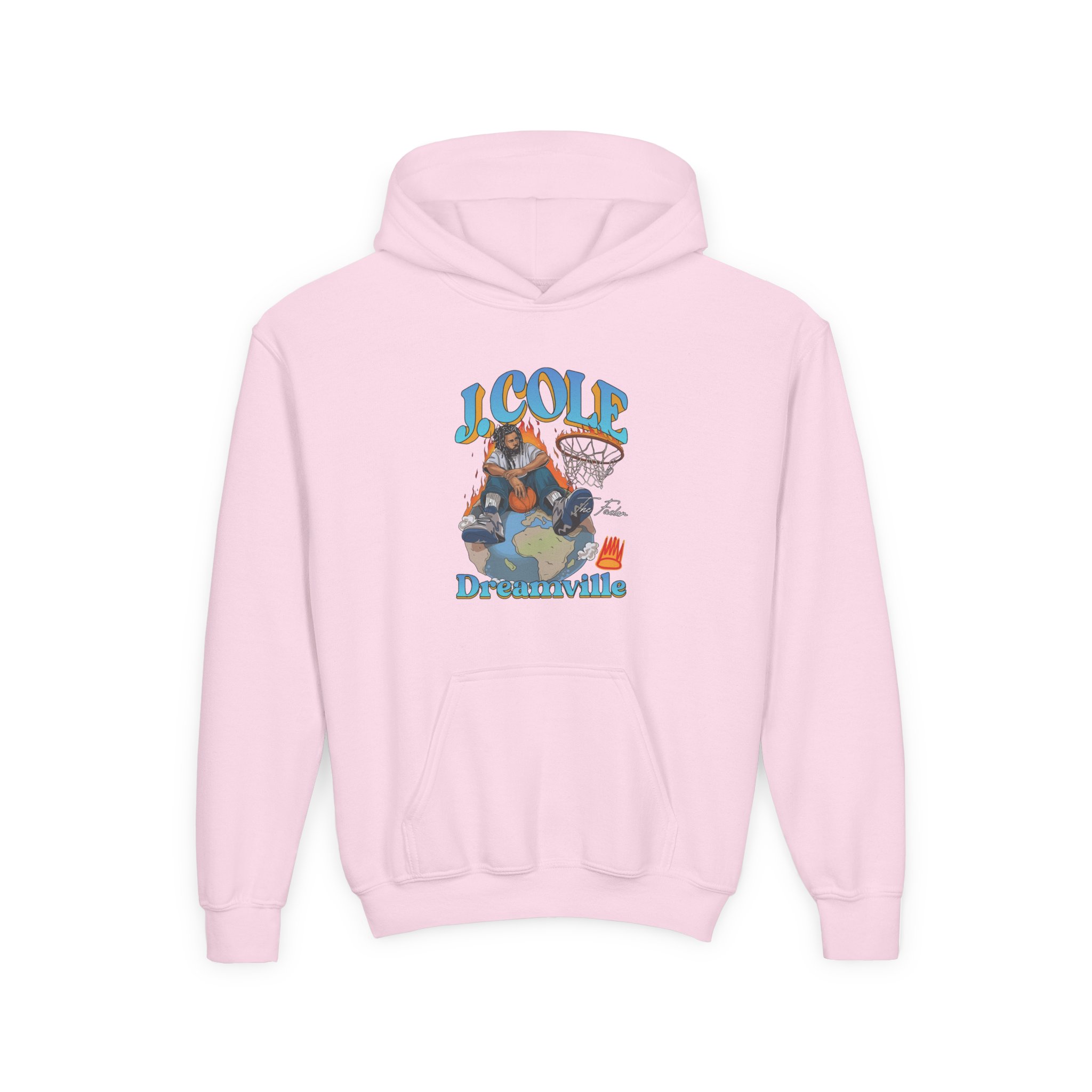 J Cole "Dreamville World" Youth Heavy Blend Hooded Sweatshirt - Image 13