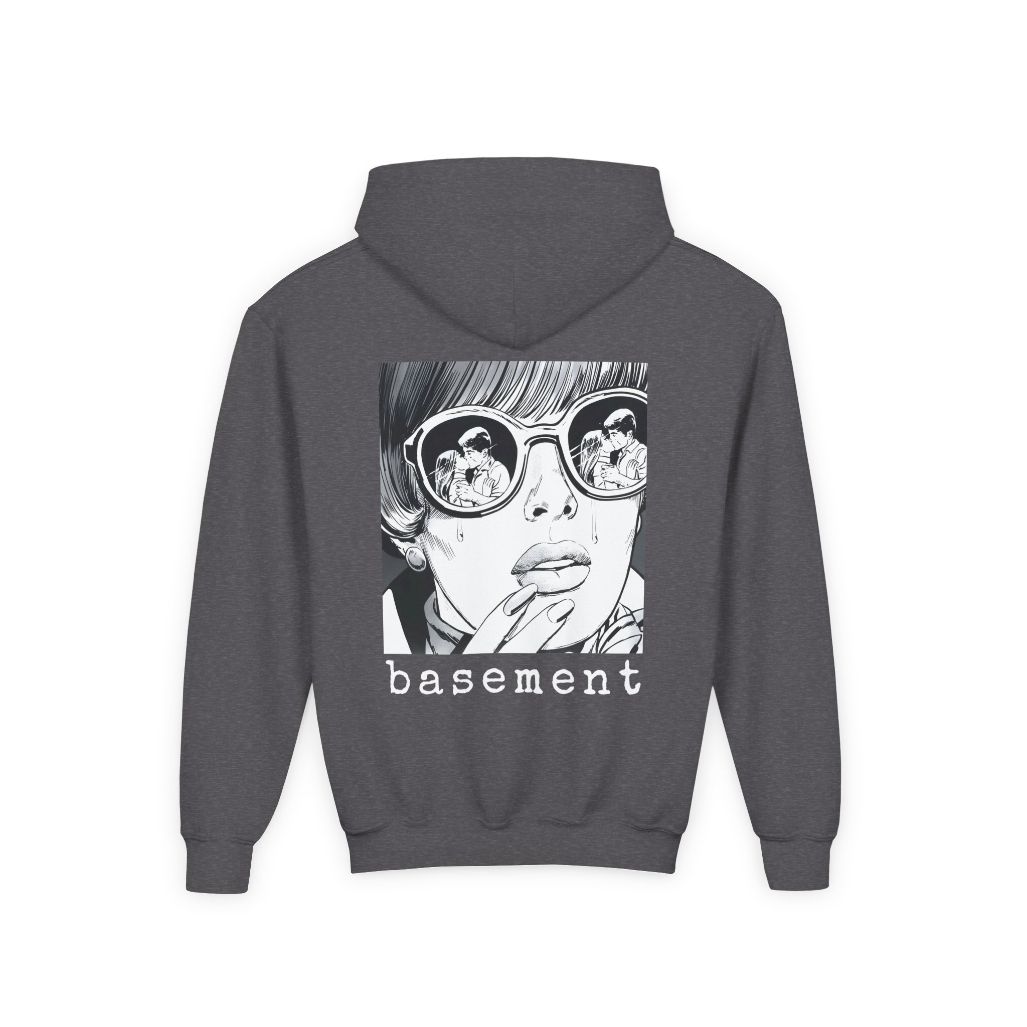 Cold Cuts Basement Couple Youth Heavy Blend Hooded Sweatshirt - Image 8