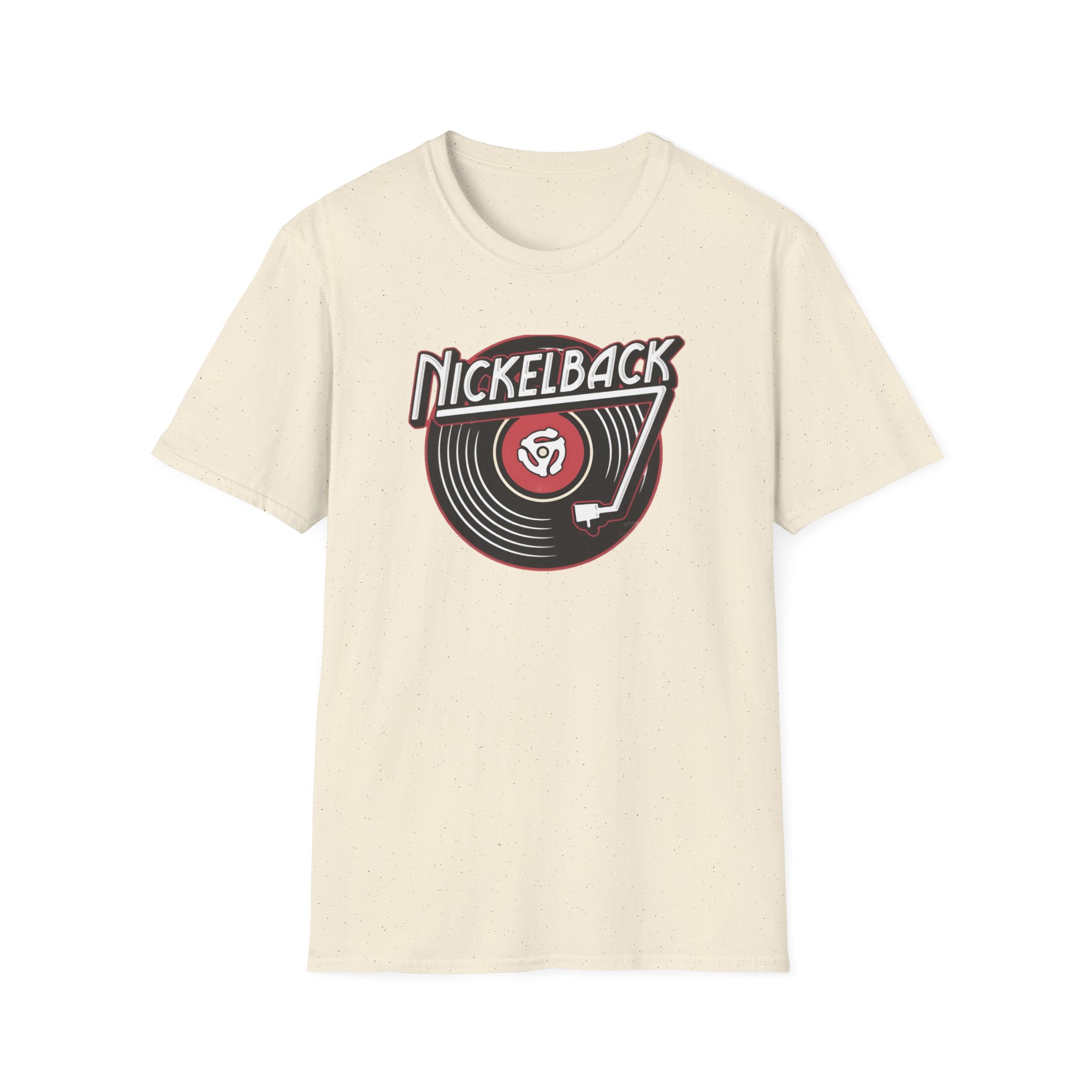 Nickelback Record Natural Ringer Unisex Softstyle T-Shirt - Image 7