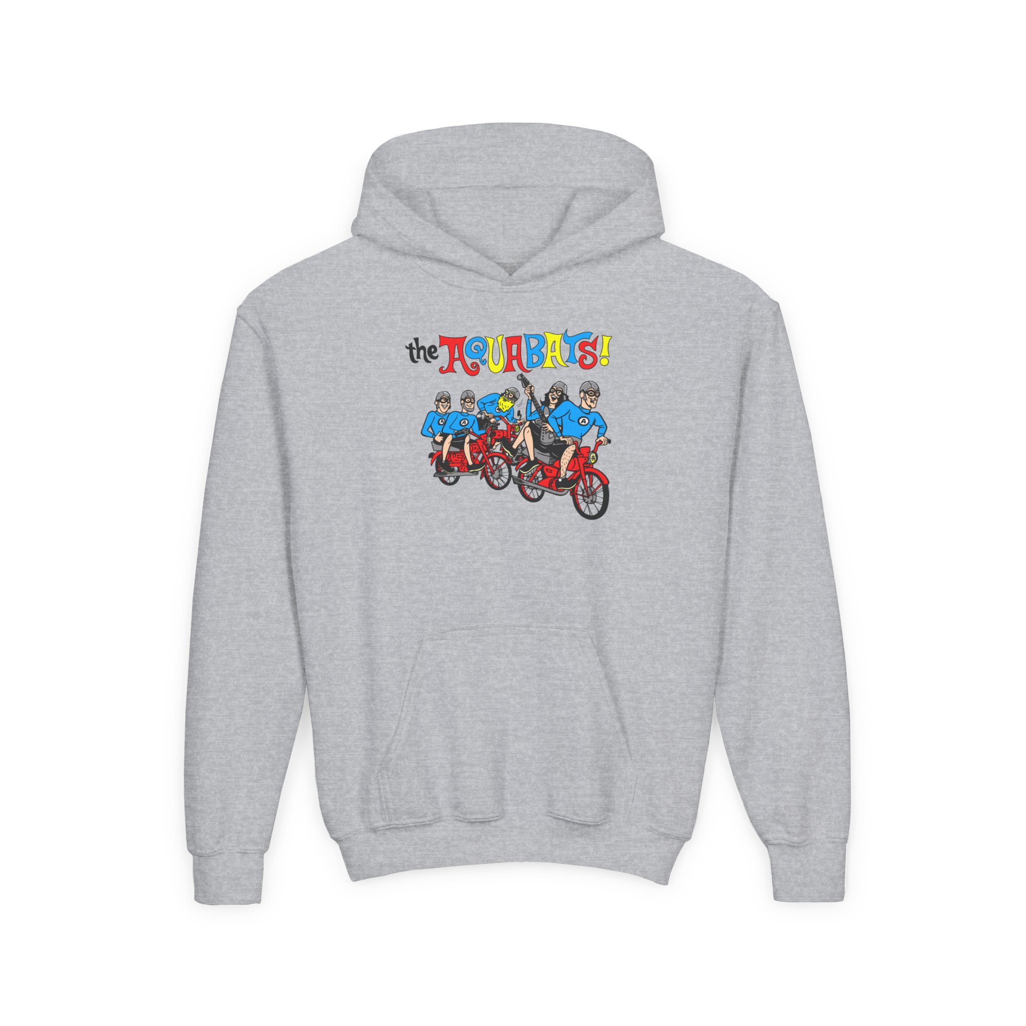 The Aquabats on a Bike! Youth Heavy Blend Hooded Sweatshirt - Image 3