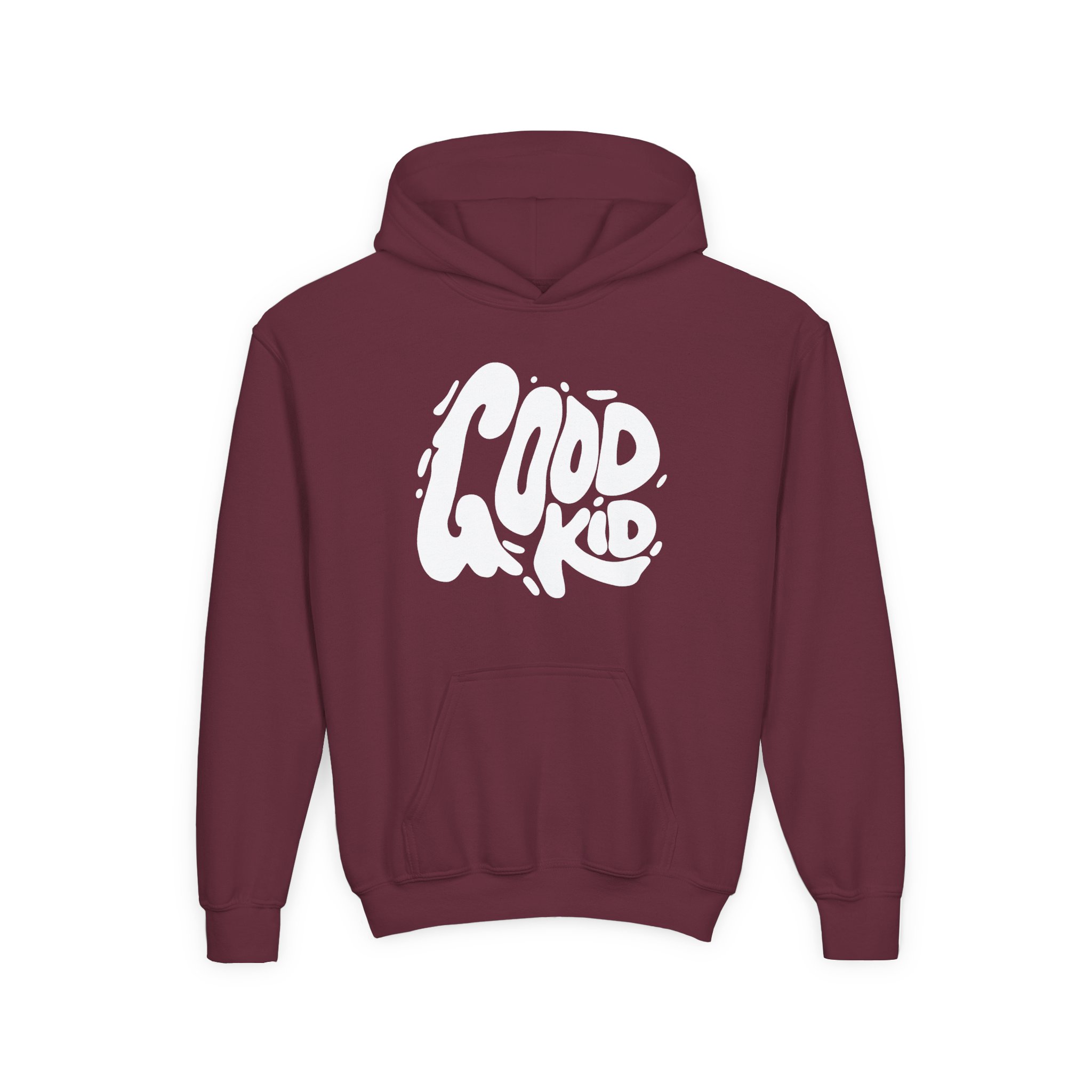 Good Kid Logo Youth Heavy Blend Hooded Sweatshirt - Image 3