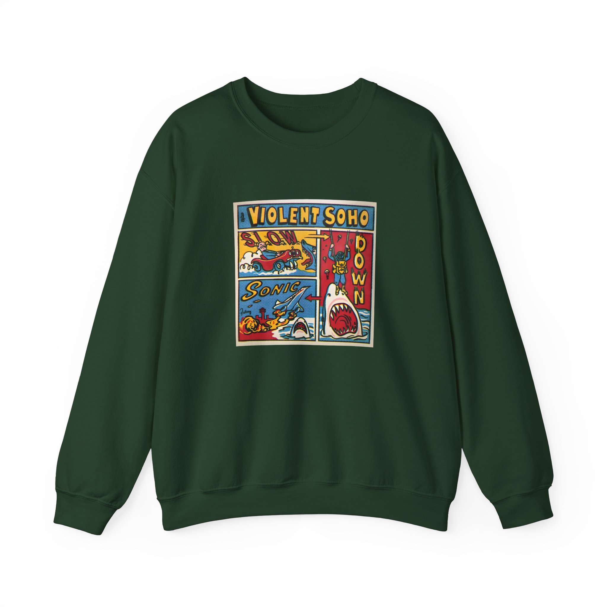 Violent Soho Slow Down Sonic Unisex Heavy Blend™ Crewneck Sweatshirt - Image 9