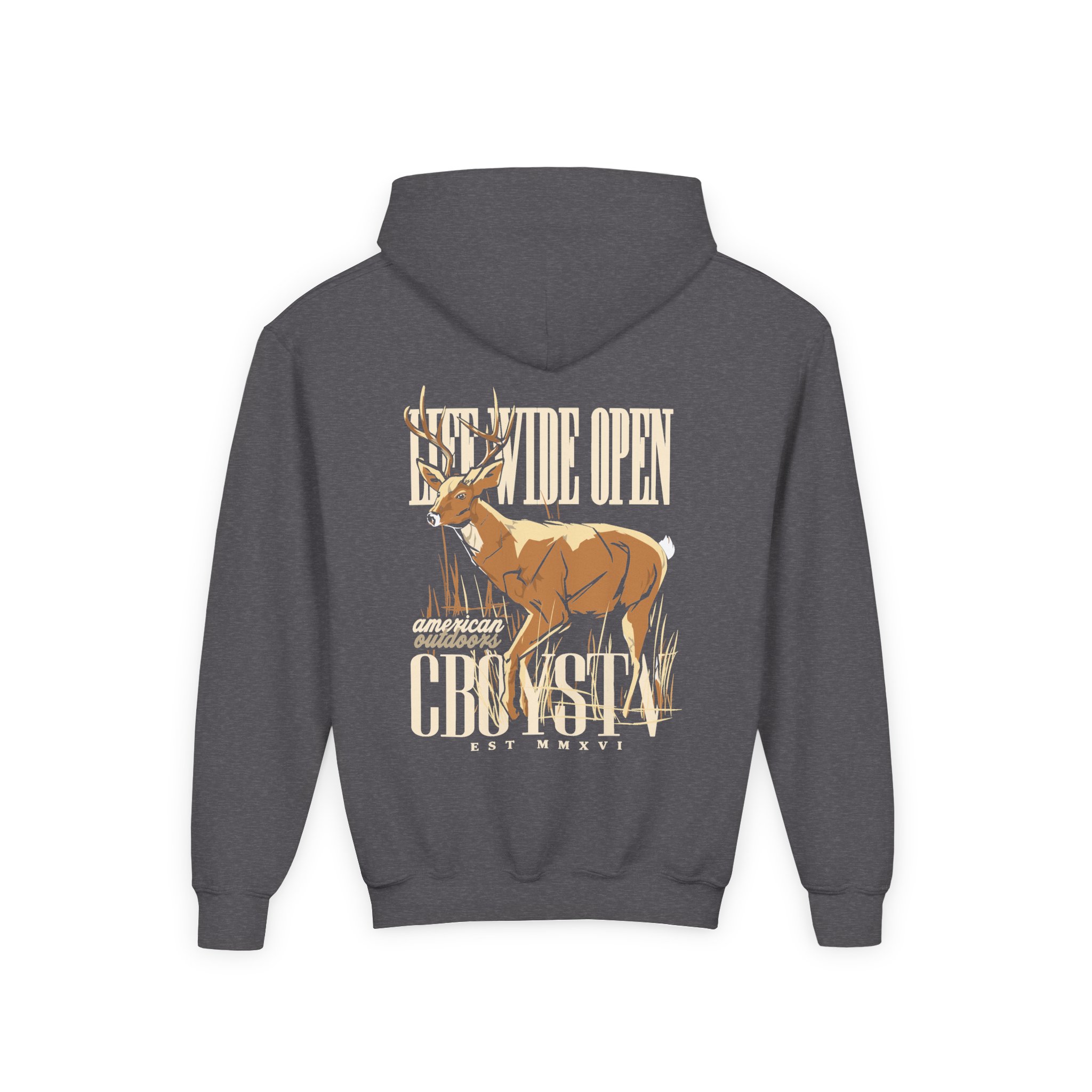 Cboystv Whitetail Youth Heavy Blend Hooded Sweatshirt - Image 6