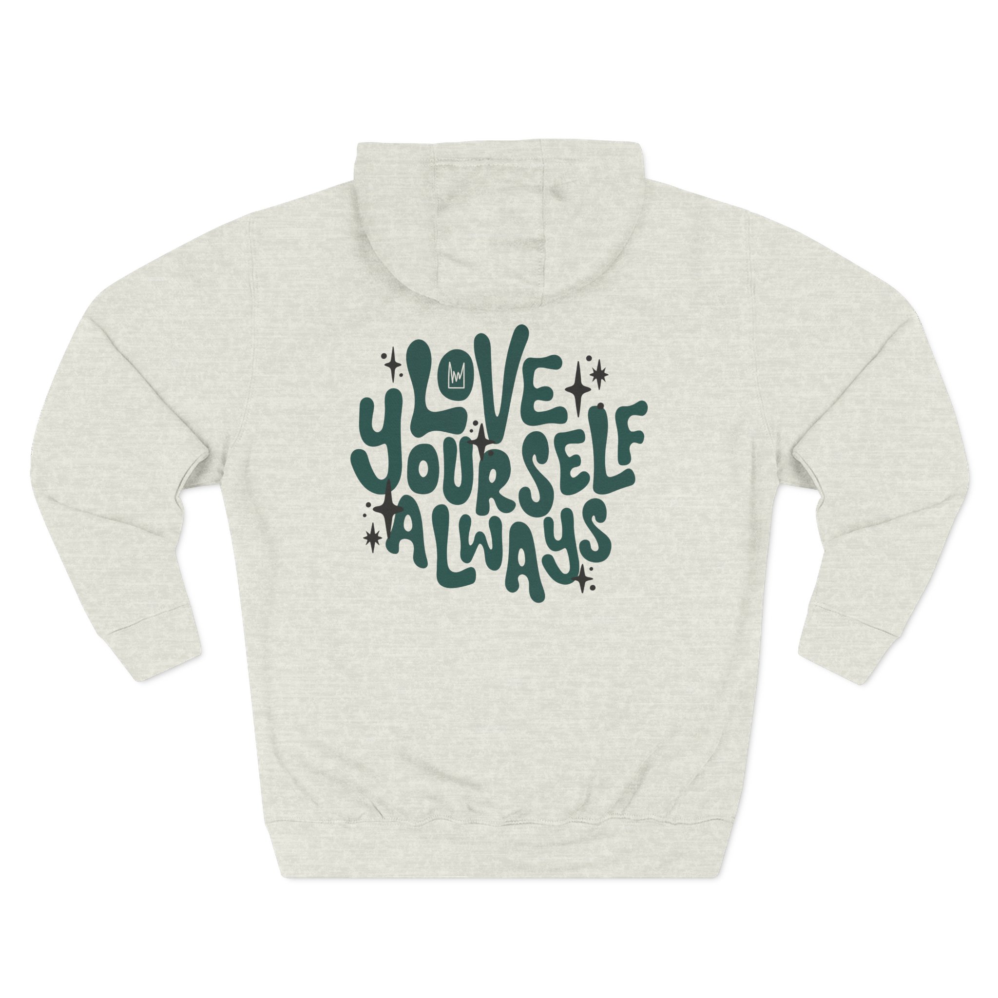 Kinging It Love Yourself Three-Panel Fleece Hoodie - Image 8