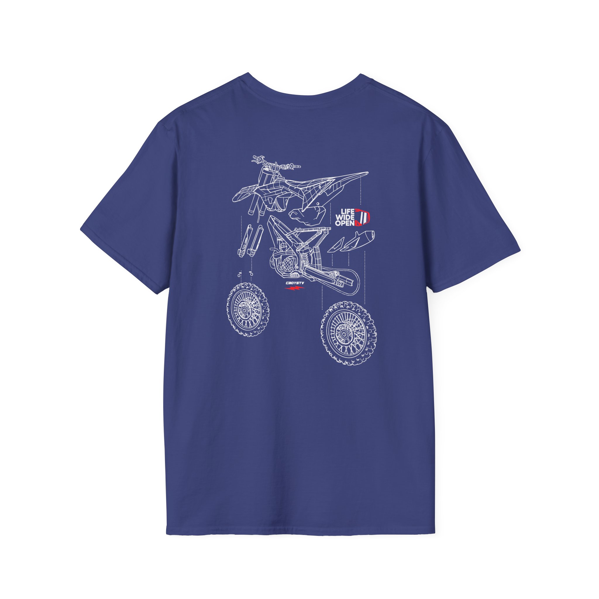 Cboystv Dirtbike Blowup Unisex Softstyle T-Shirt - Image 16