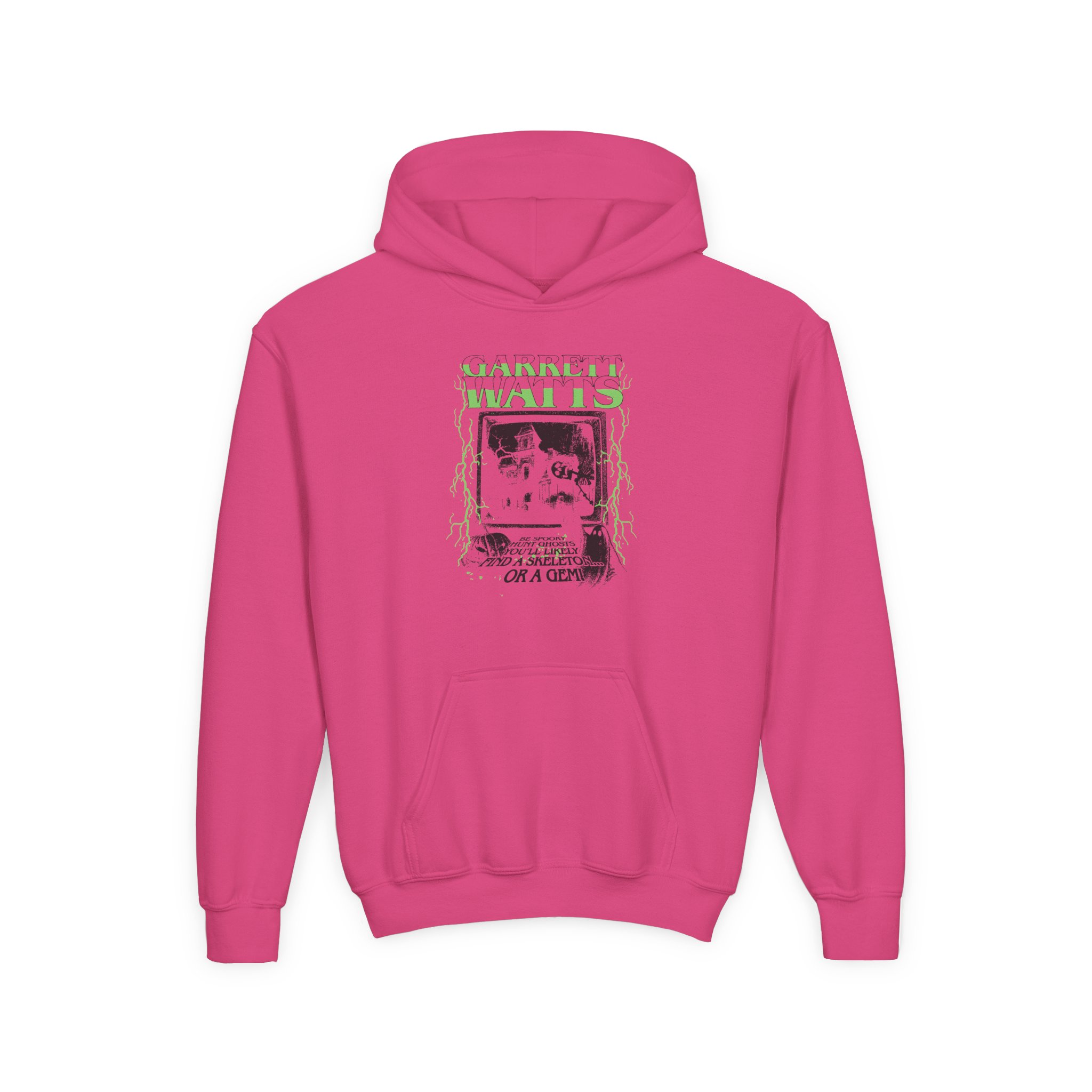 Garrett Watts the Haunted Glow Youth Heavy Blend Hooded Sweatshirt - Image 13