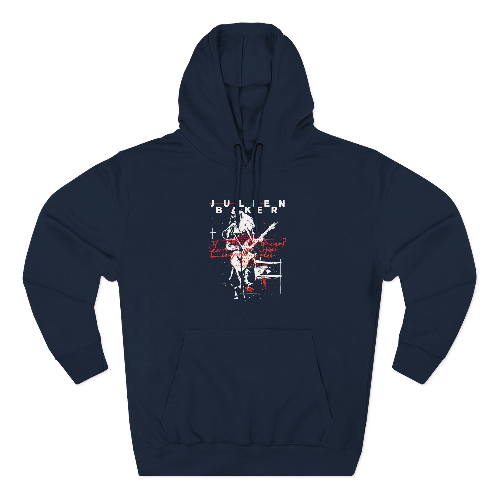 Julien Baker Live Flier Three-Panel Fleece Hoodie - Image 7