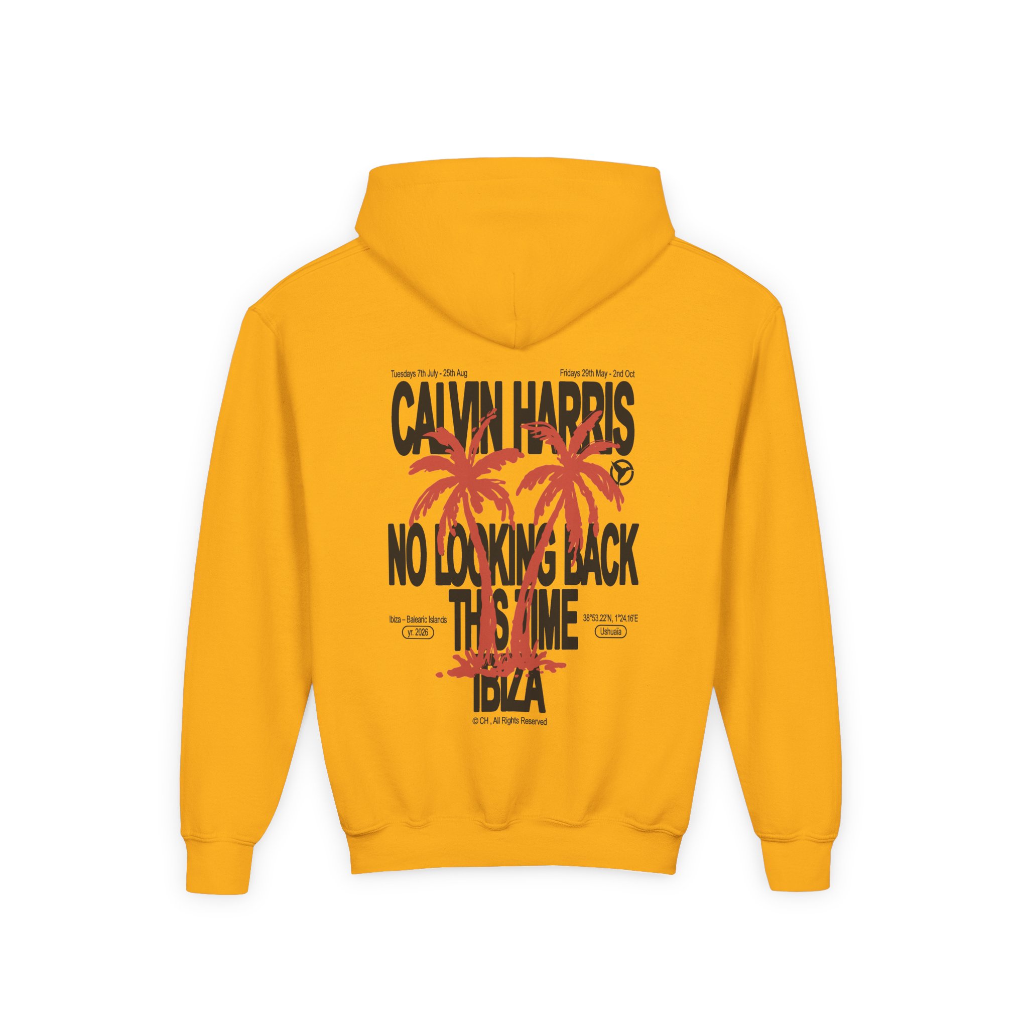Youth Calvin Harris Ecru Palm Heavy Blend Hooded Sweatshirt - Image 6