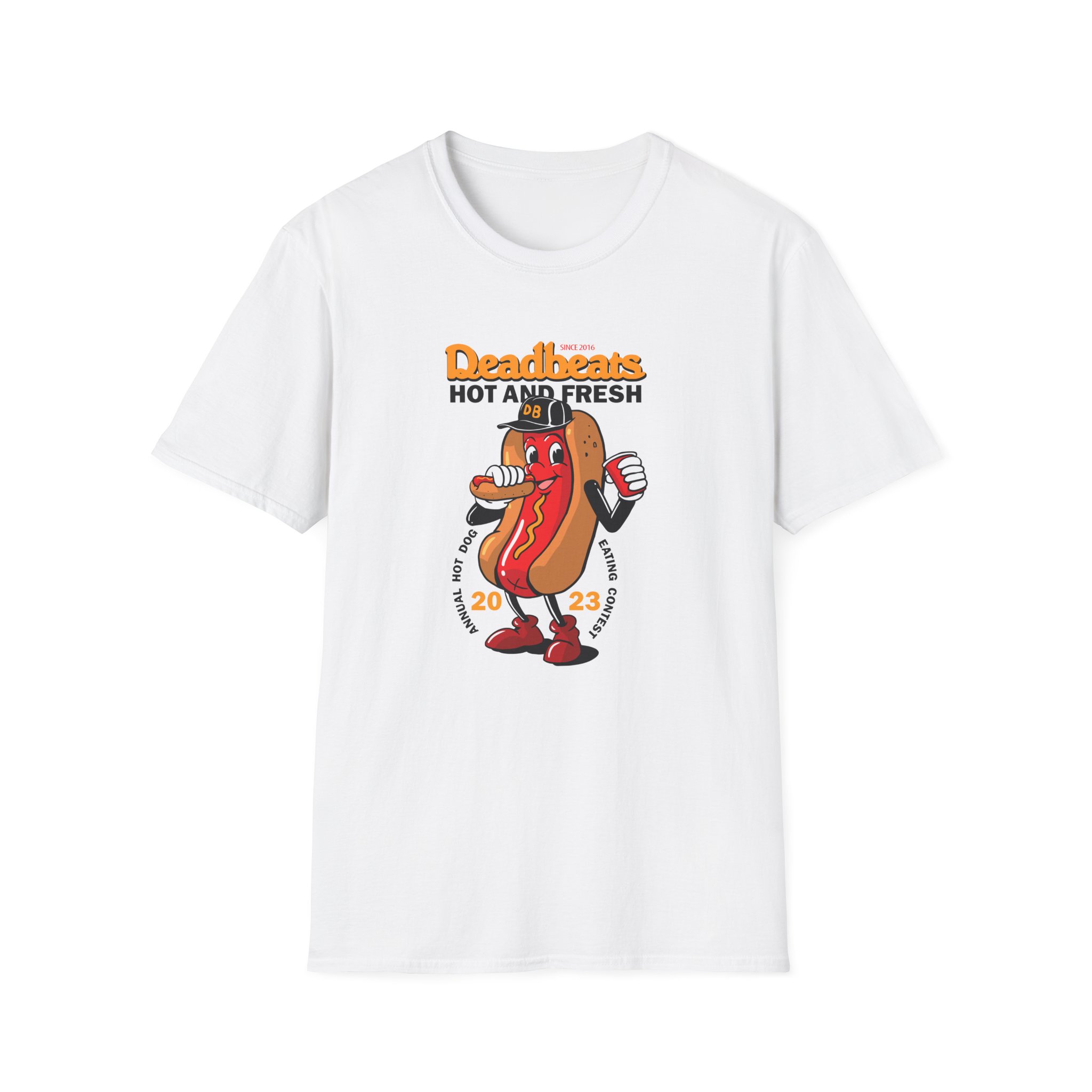 Deadbeats Jamboree Hot Dog Unisex Softstyle T-Shirt