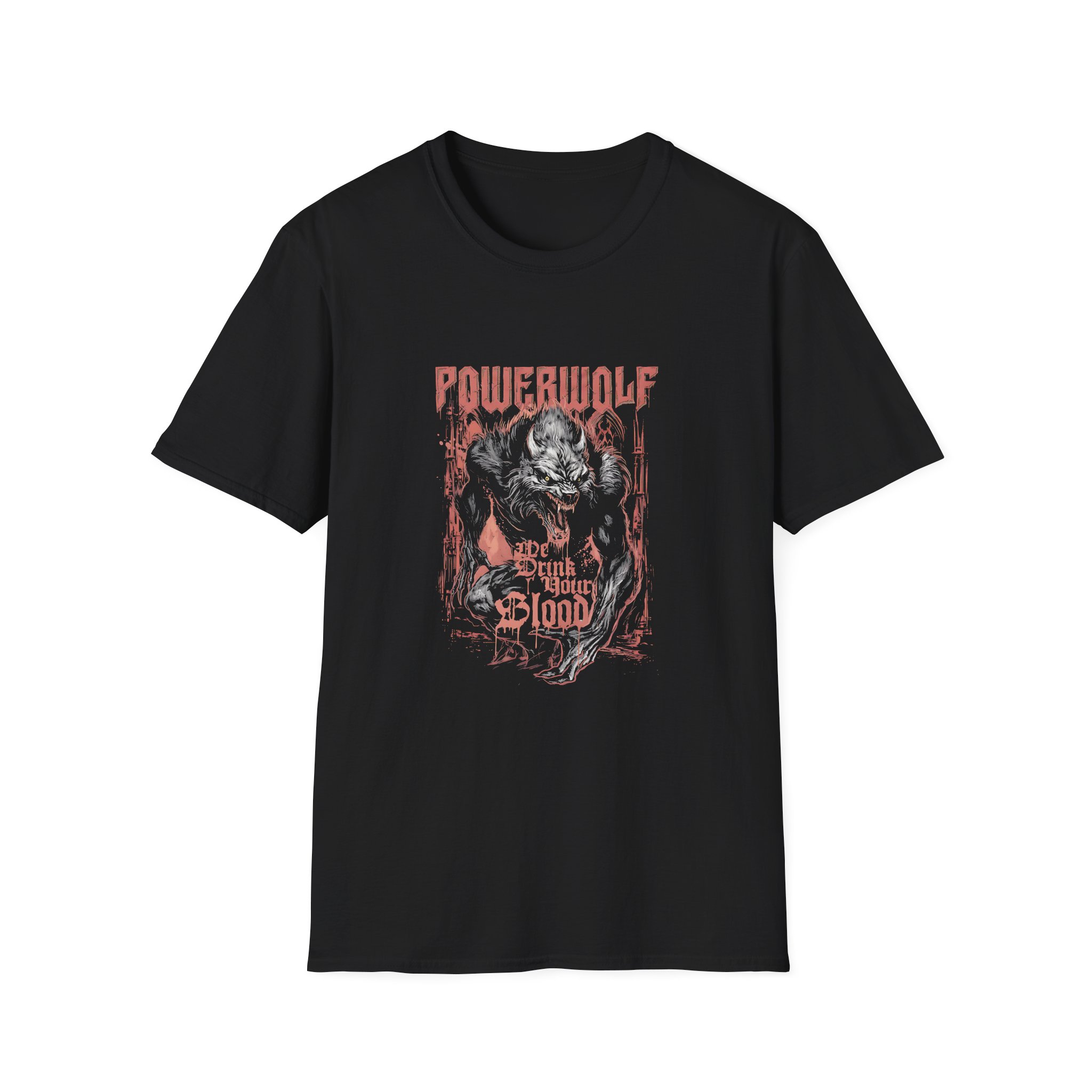 Powerwolf We Drink Your Blood Unisex Softstyle T-Shirt