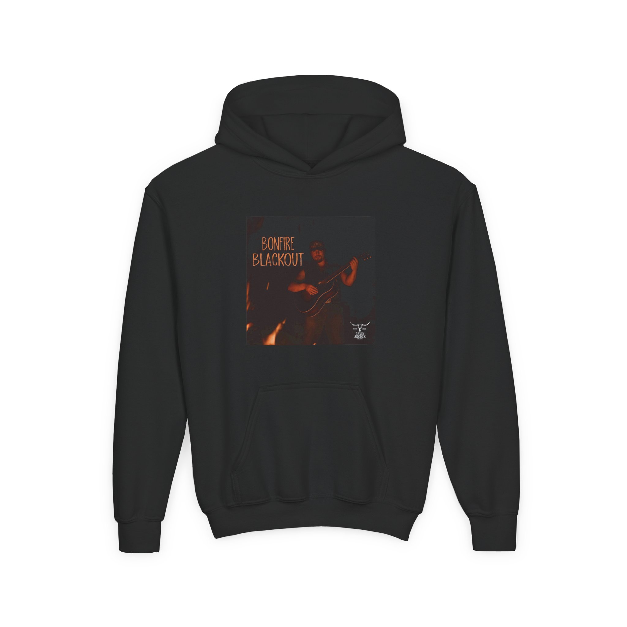 Gavin Adcock Bonfire Blackout Youth Heavy Blend Hooded Sweatshirt