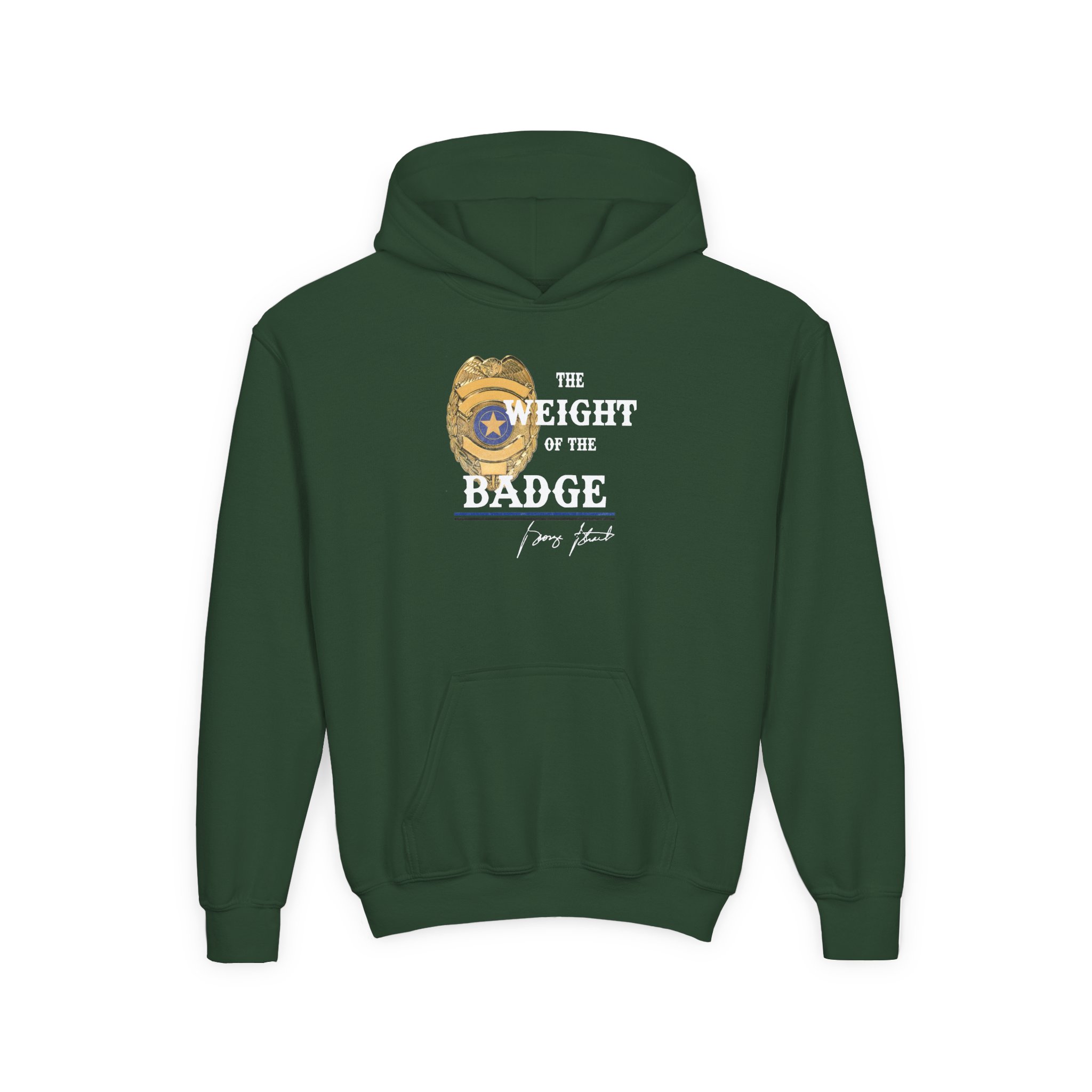 George Strait Gold Badge Youth Heavy Blend Hooded Sweatshirt - Image 3