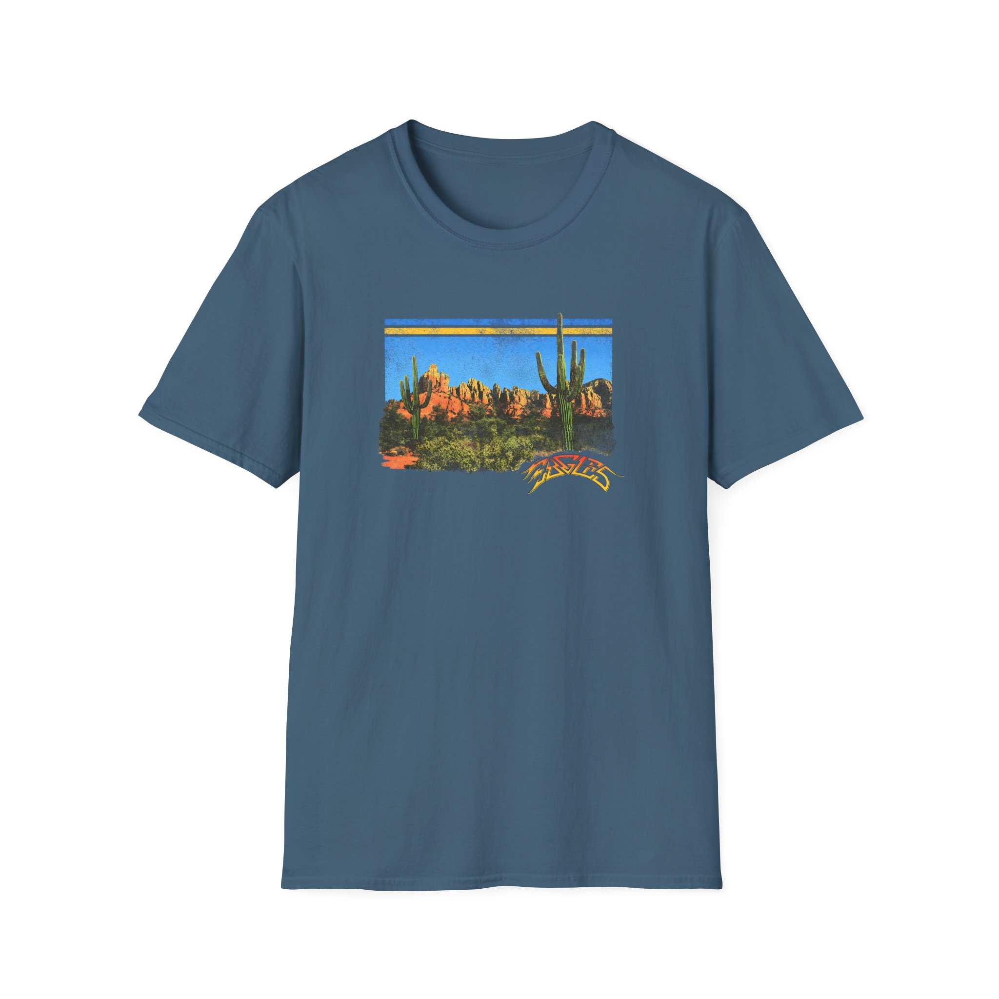 The Eagles Peaceful Easy Feeling Desert Unisex Softstyle T-Shirt - Image 9