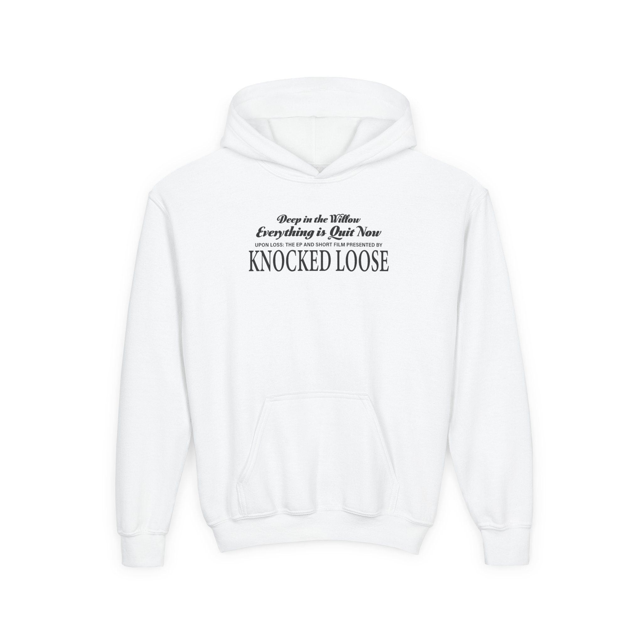 Knocked Loose Quiet Now Youth Heavy Blend Hooded Sweatshirt
