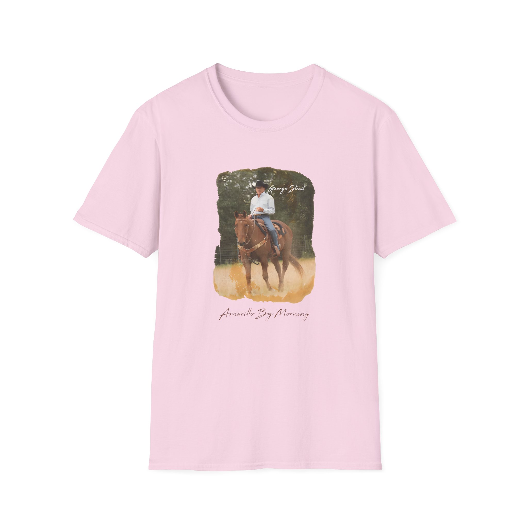George Strait Amarillo by Morning Unisex Softstyle T-Shirt - Image 17