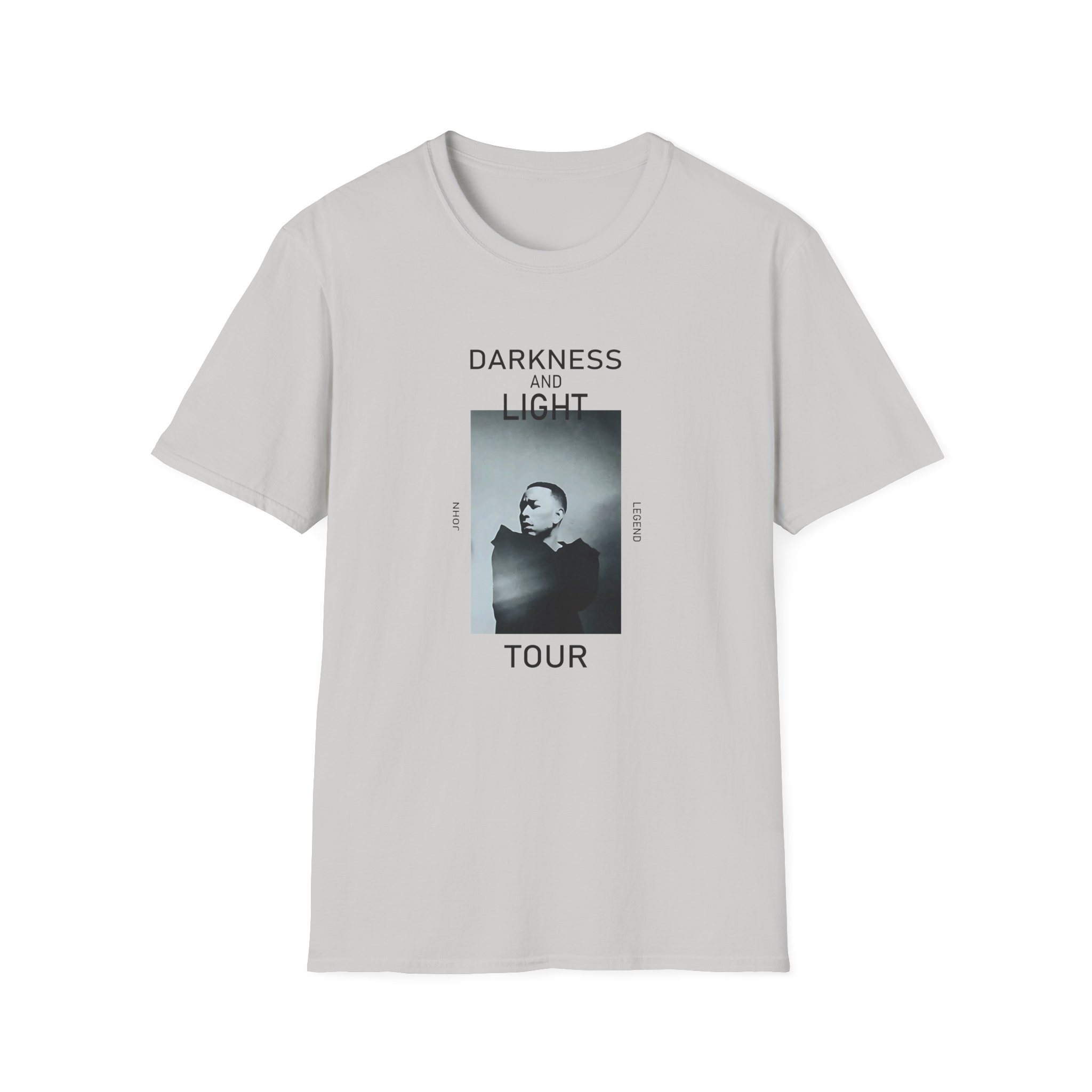 John Legend Darkness Portrait Unisex Softstyle T-Shirt - Image 5
