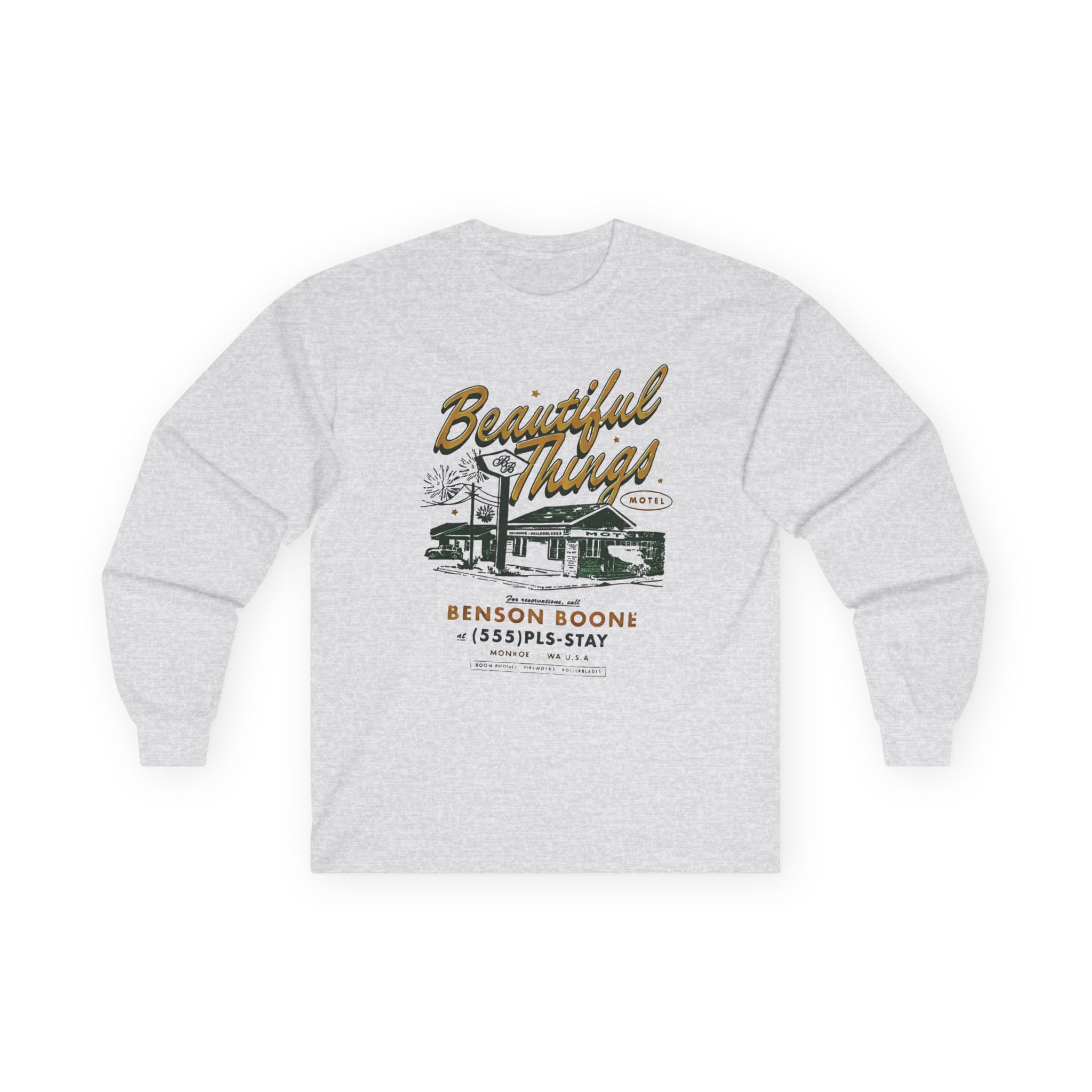 Benson Boone Beautiful Things Motel Unisex Ultra Cotton Long Sleeve Tee - Image 3