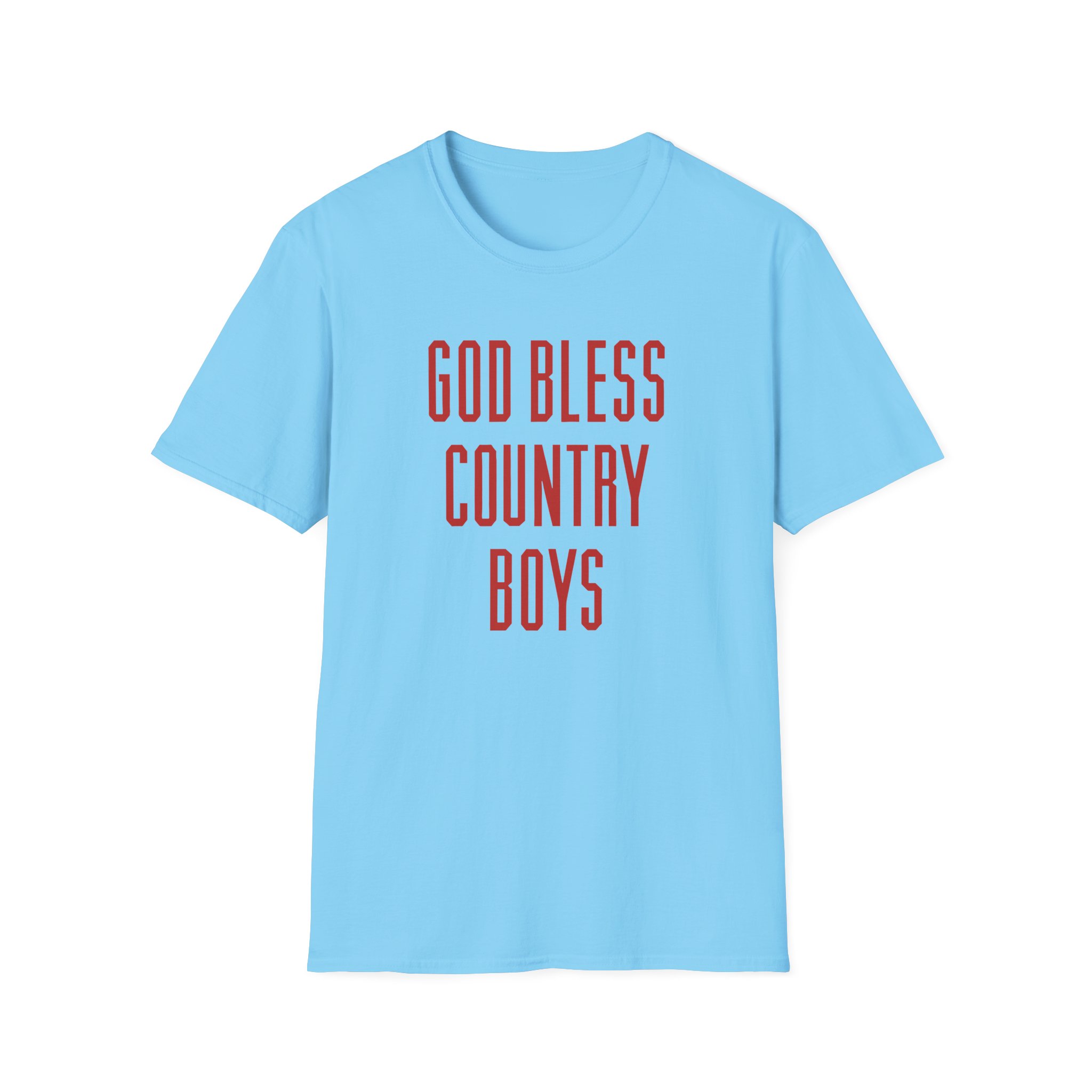 Hd God Bless Country Boys Unisex Softstyle T-Shirt - Image 17
