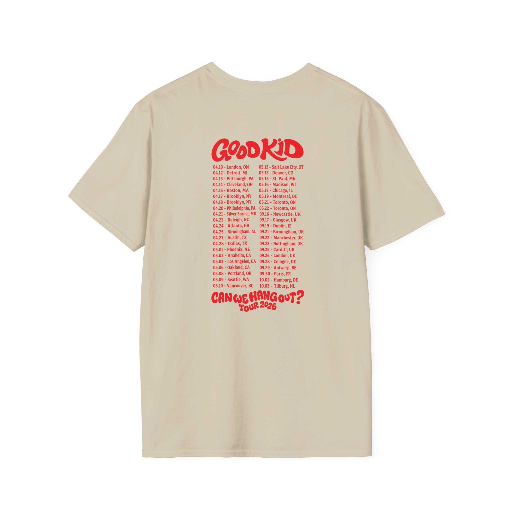 Good Kid Can We Hang Out Unisex Softstyle T-Shirt - Image 4