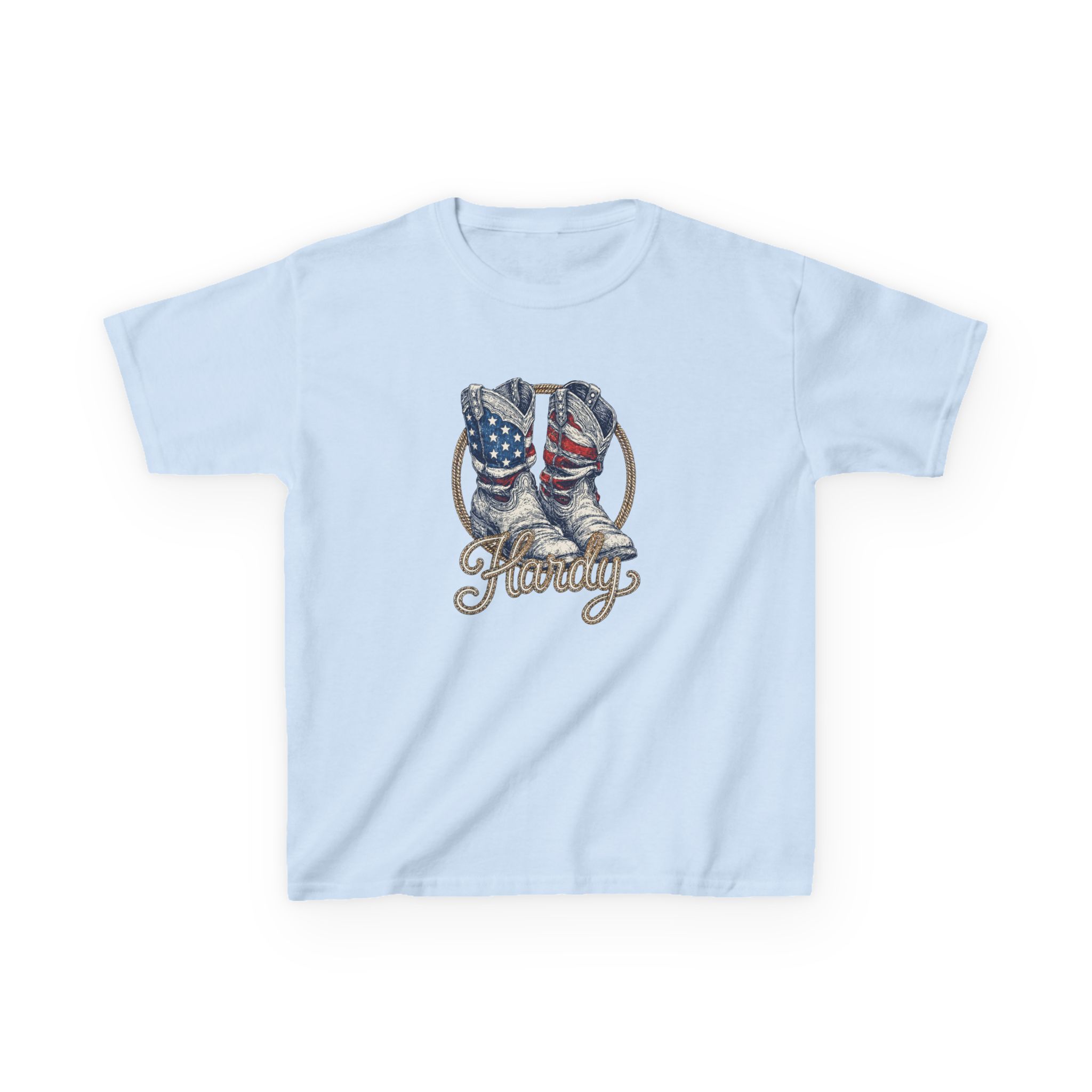 Hd Boots Americana Ringer Kids Heavy Cotton™ Tee - Image 15