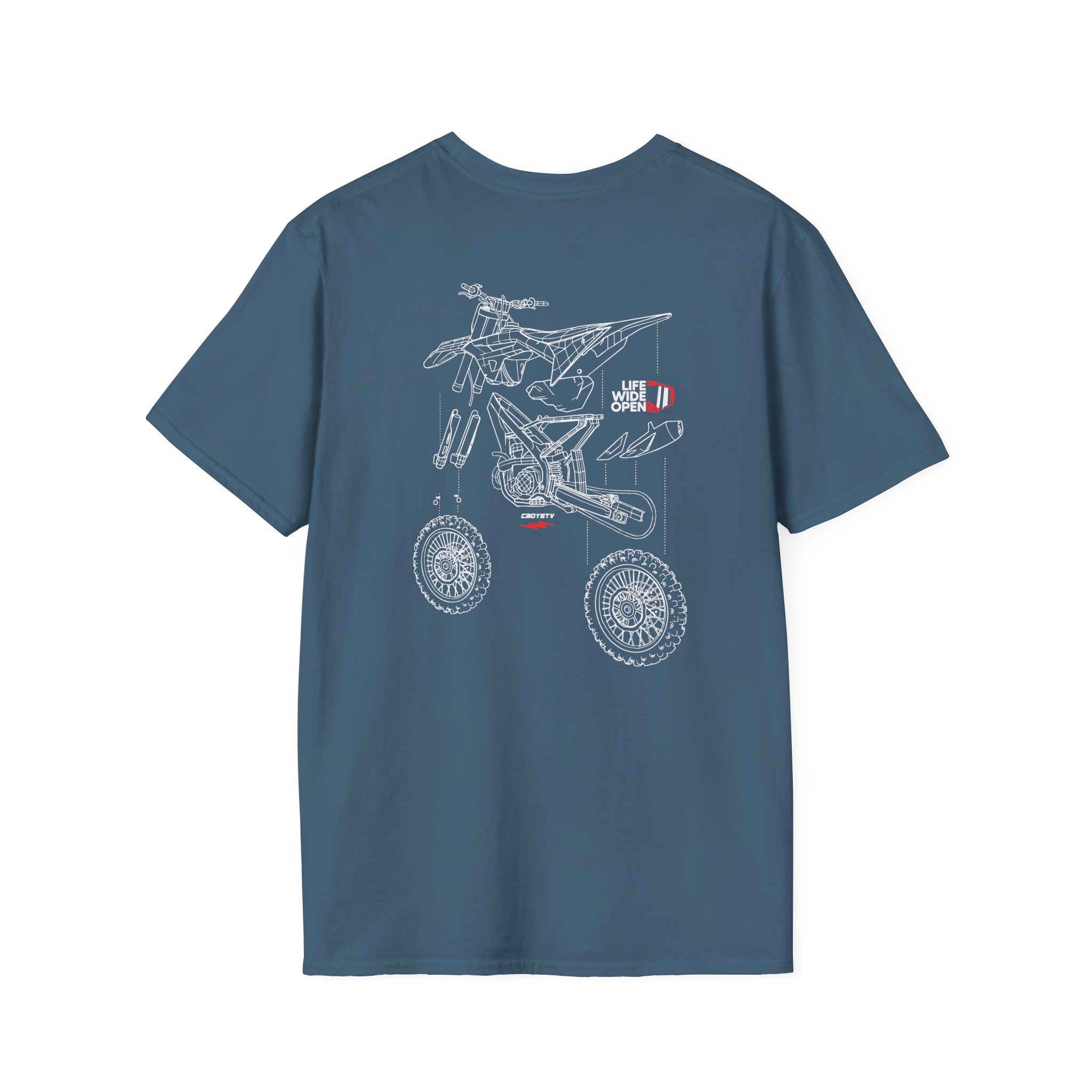 Cboystv Dirtbike Blowup Unisex Softstyle T-Shirt - Image 12