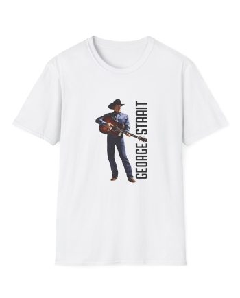 George Strait Heather Denim Silhouette Unisex Softstyle T-Shirt